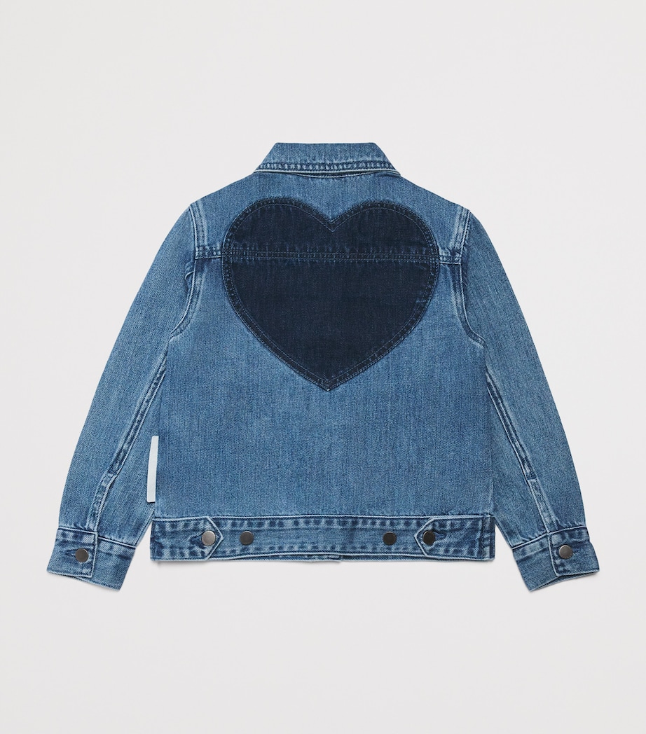 Stella McCartney Kids Heart Patch Denim Jacket (5-14 Years) Air Force Blue Image 2