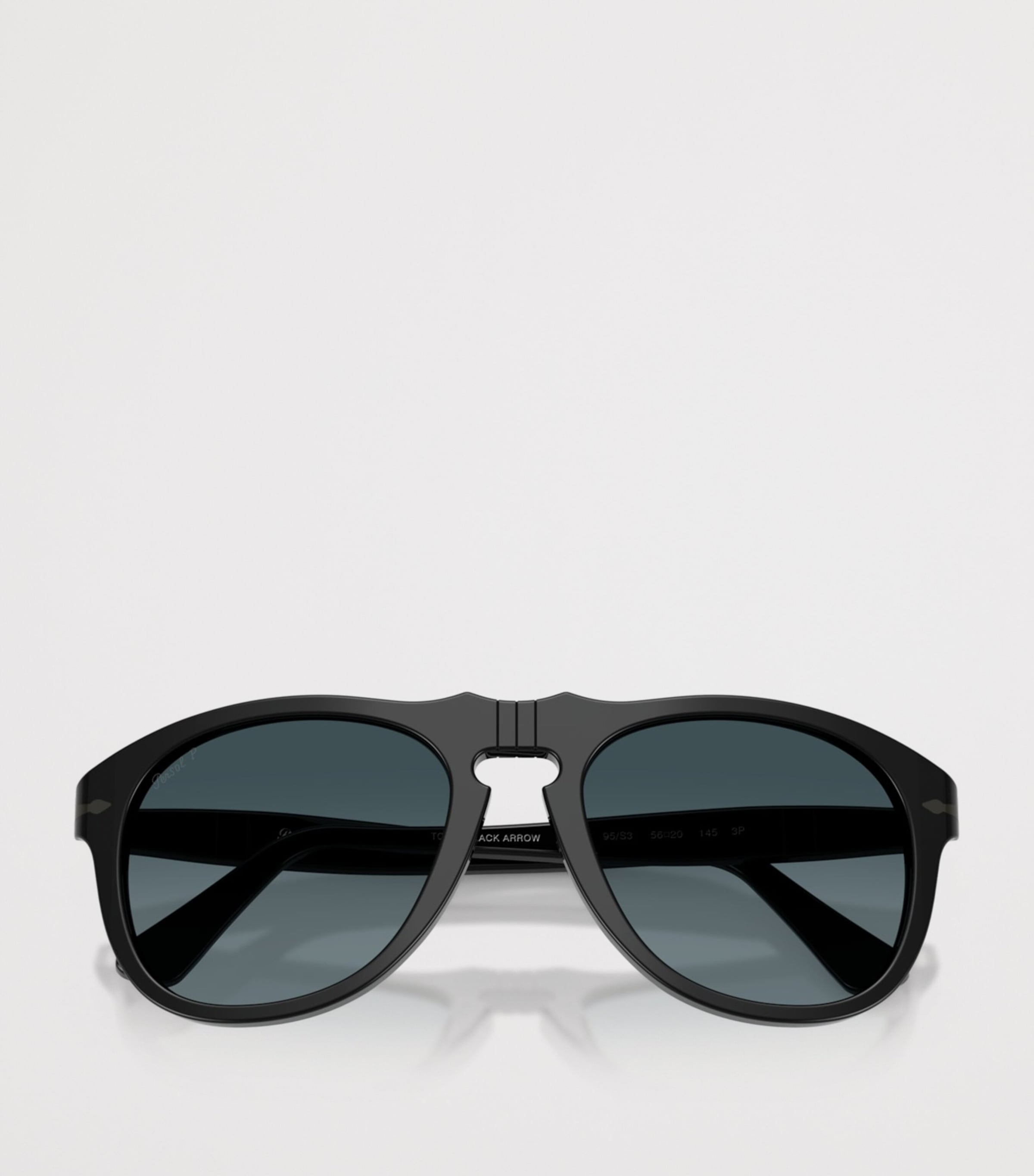 Persol PO0649NE Total Black Arrow Pilot Sunglasses Black Image 5