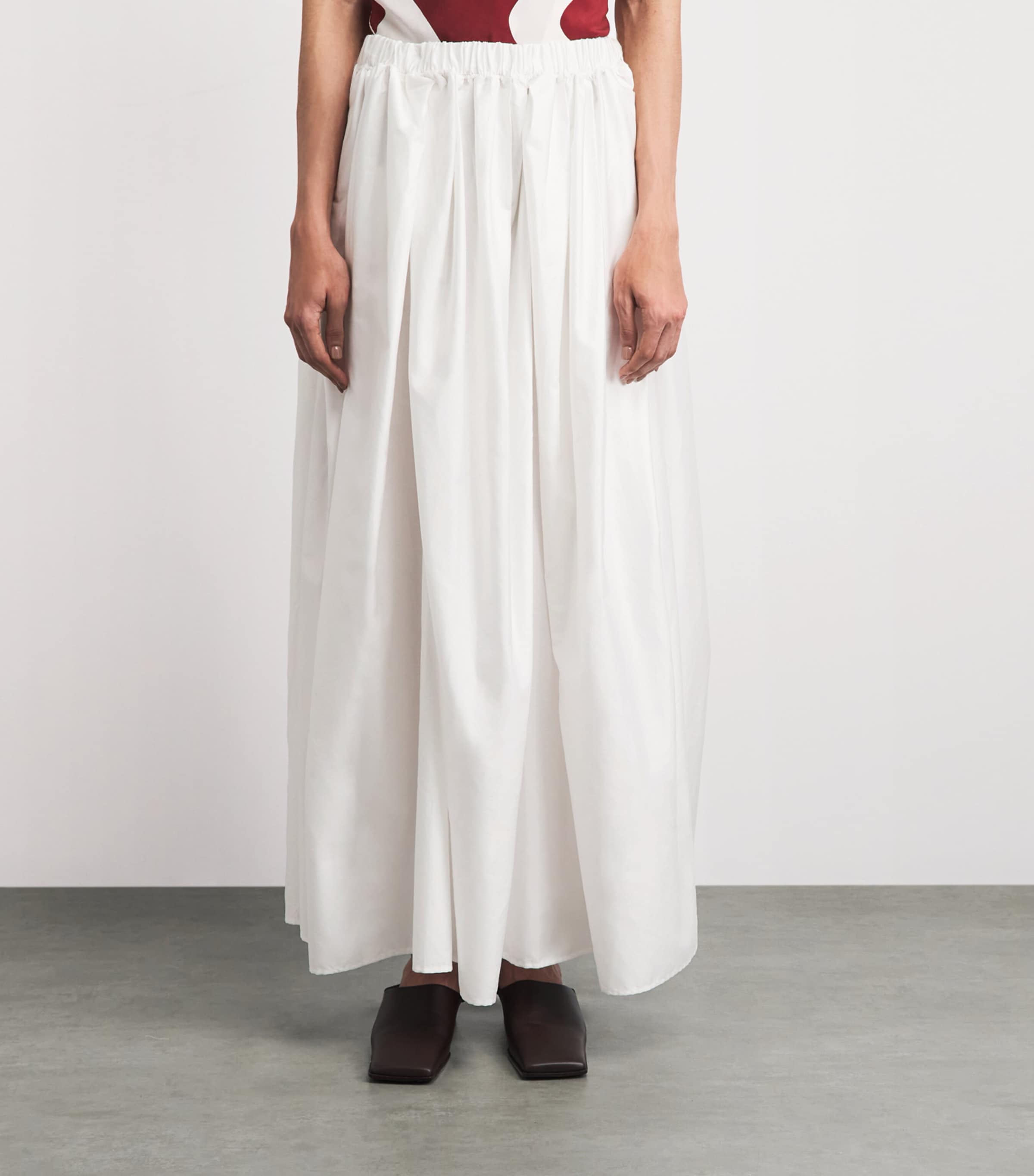 CAMILLA AND MARC Womens Cotton Zaya Maxi Skirt Cream Mcrm Image 4