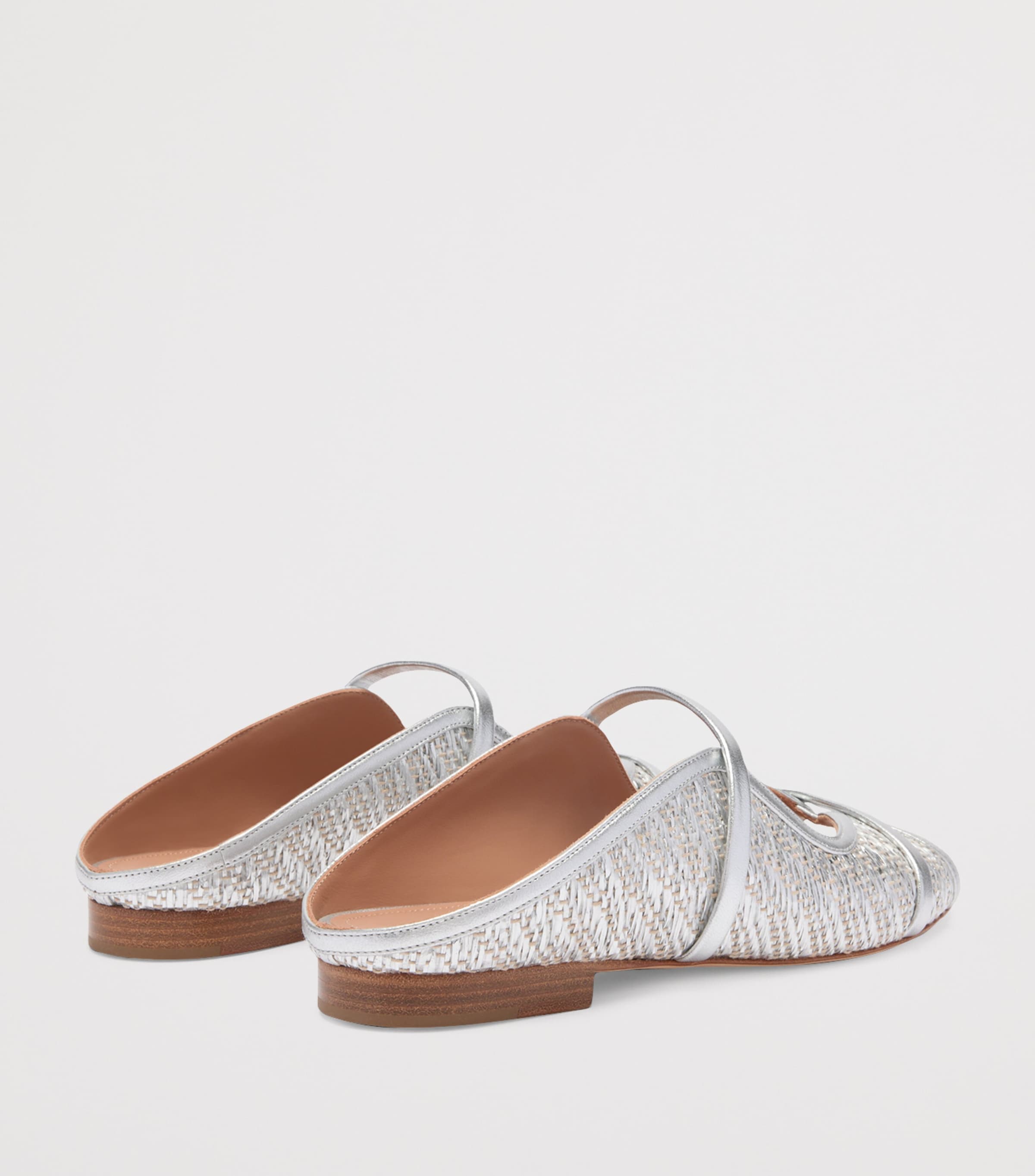 Metallic Raffia Norah Sandals SILVER Image 4