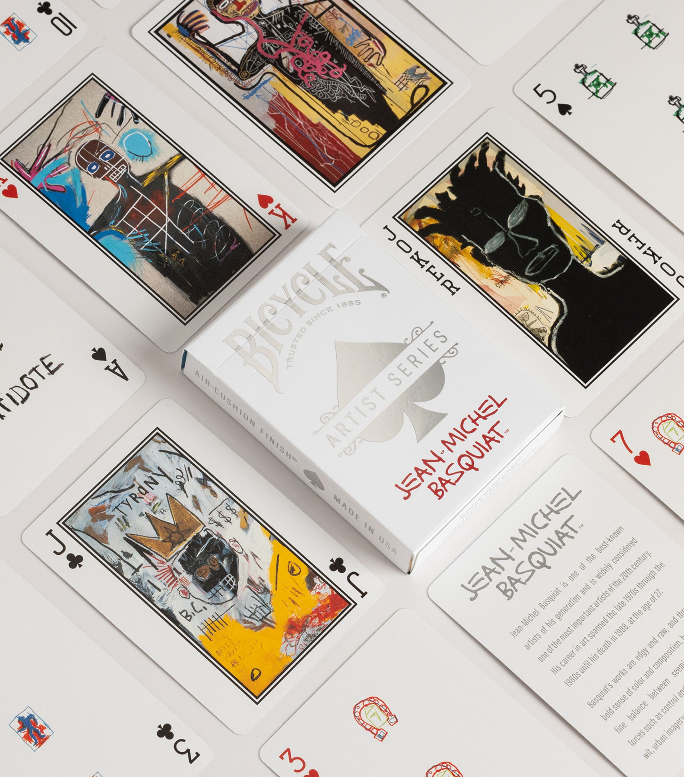 BICYCLE Artist Series Jean-Michel Basquiat Playing Cards White Image 4