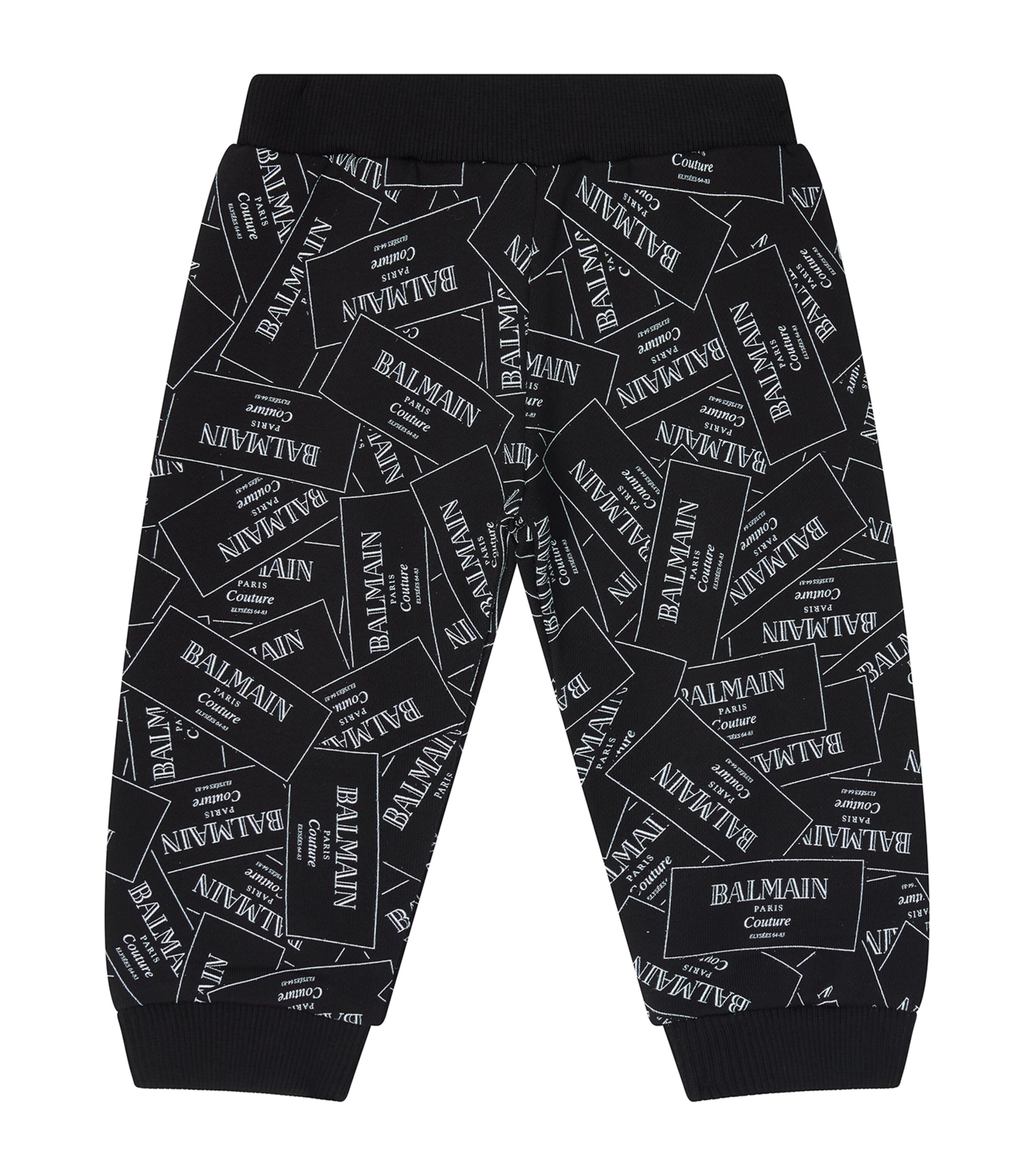 Balmain Sticker Print Sweatpants In Black