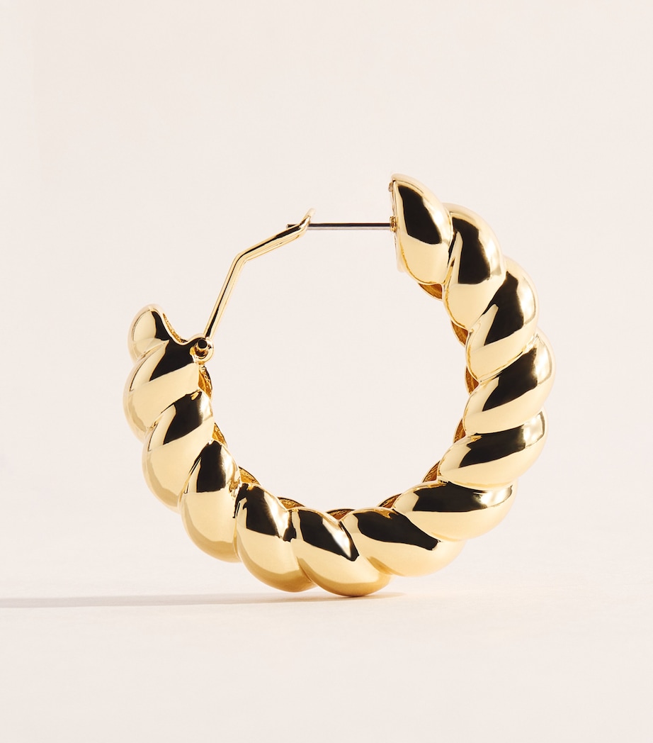 Eddie Borgo Gold-Plated Torsade Hoop Earrings Gold Image 3