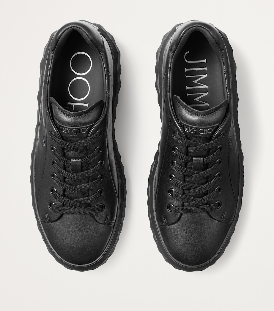 Diamond Light Maxi Leather Sneakers V BLACK/BLACK Image 3