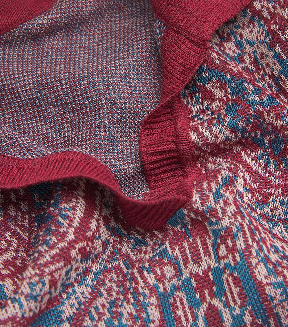 Jacquard Polo Sweater X0883 Image 5