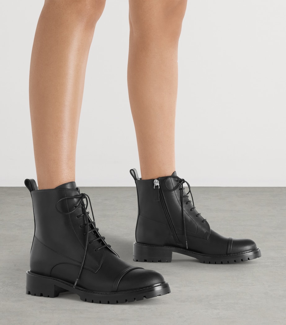 Leather Miller Ankle Boots 35 BLACK Image 2