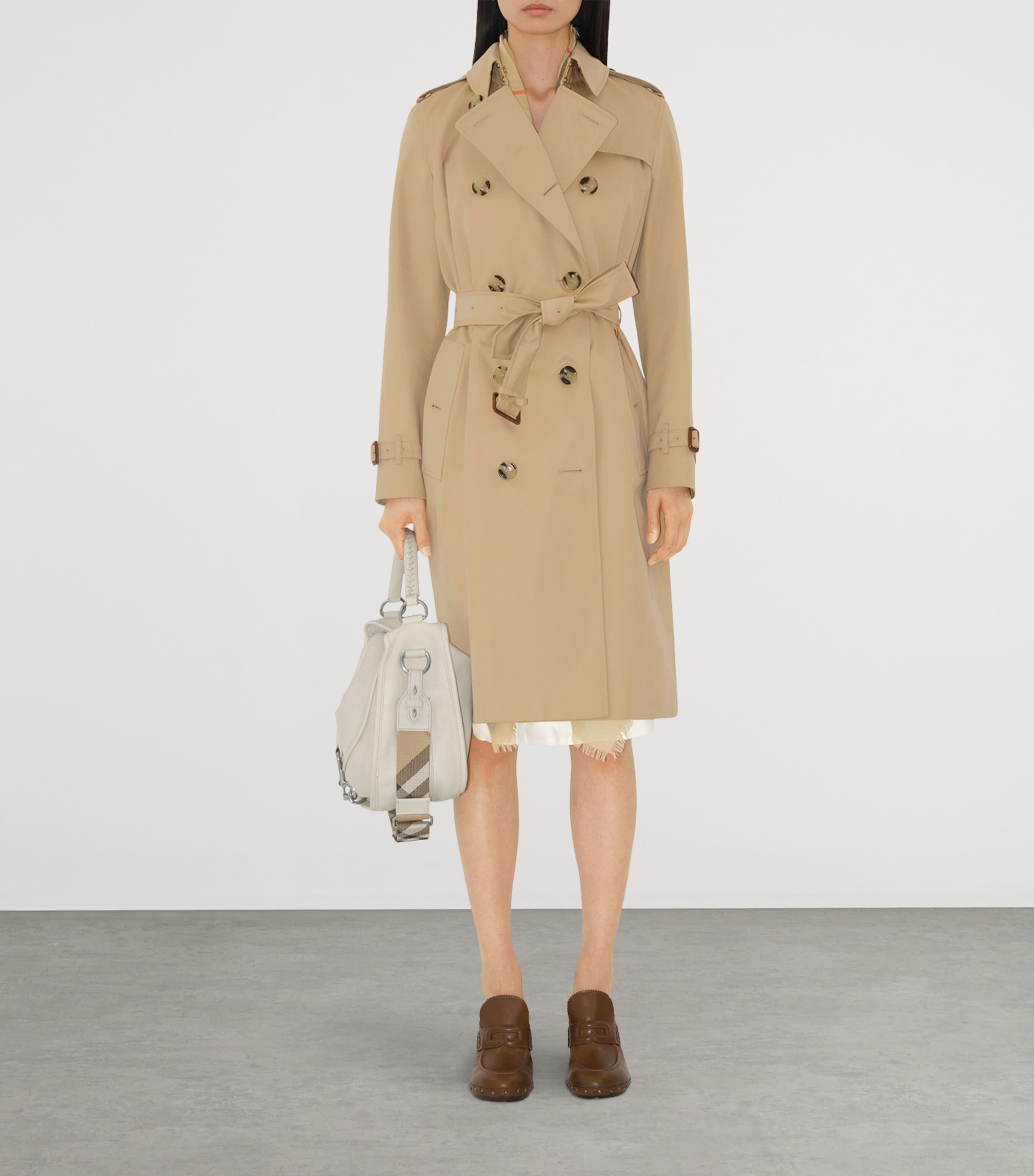 Gabardine Long Kensington Heritage Trench Coat HONEY Image 7