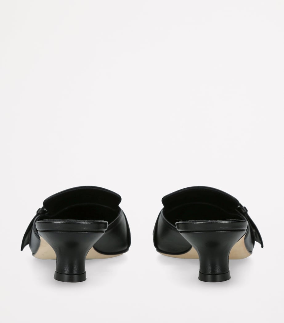 Leather Danielle Kitten Point Mules 35 BLACK Image 3