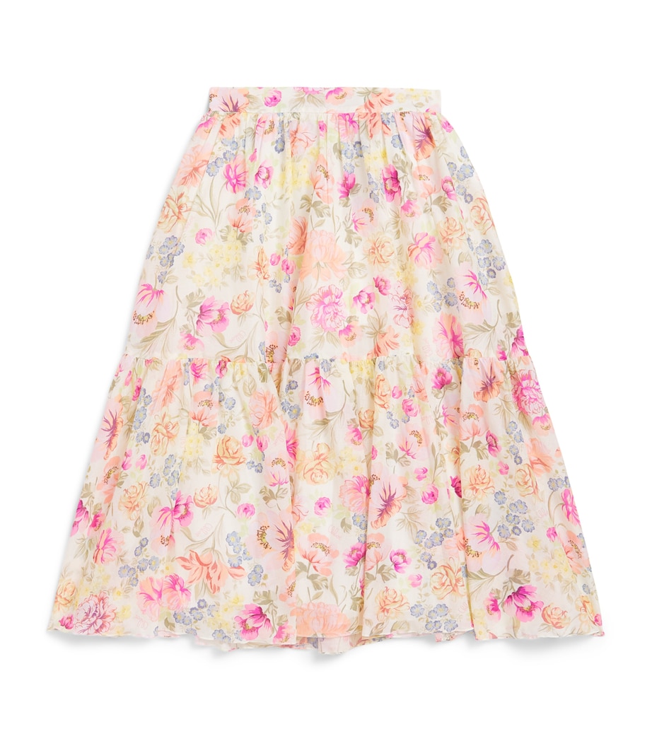 Chloé Kids Floral Print Tiered Skirt (4-14 Years) Image 1
