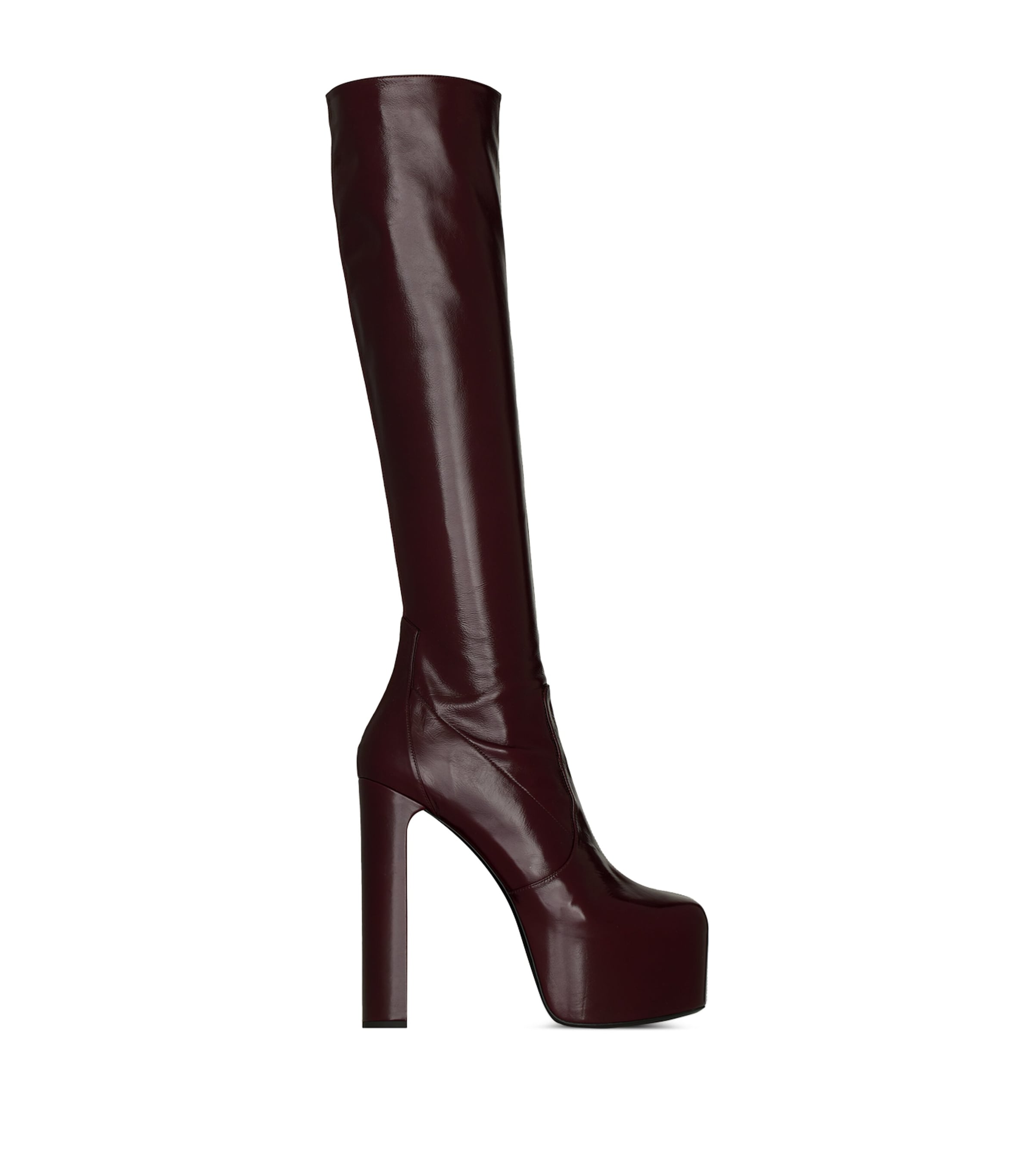Saint Laurent Leather Billy Knee-high Boots 95 In Pink