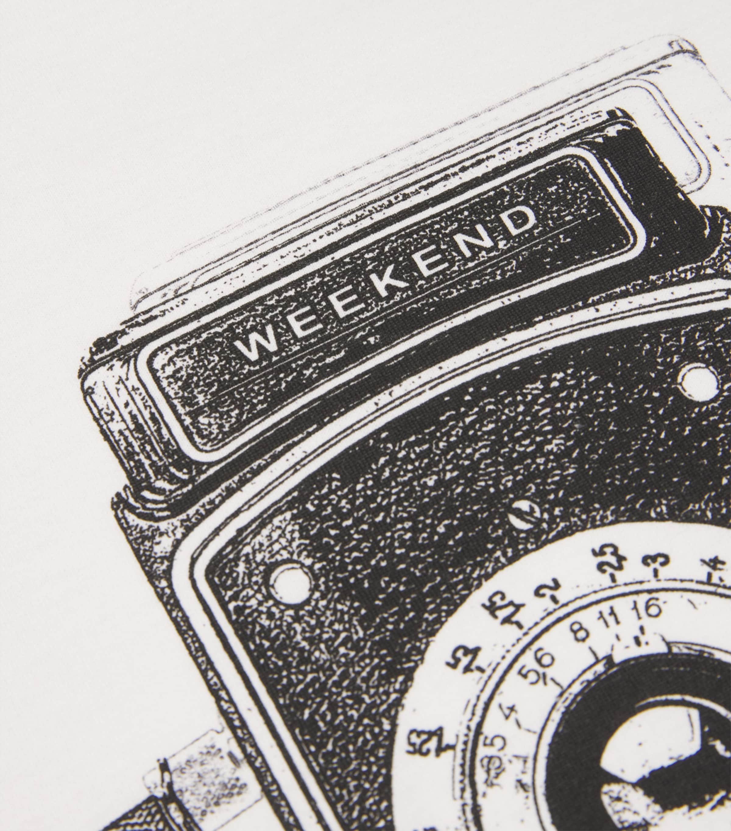 Cotton Camera Print T-Shirt WHITE Image 5
