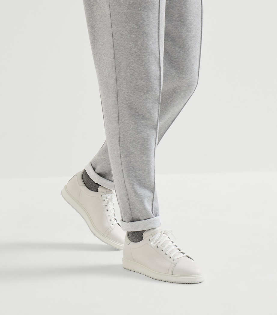 Brunello Cucinelli Leather Lace-Up Sneakers Image 4