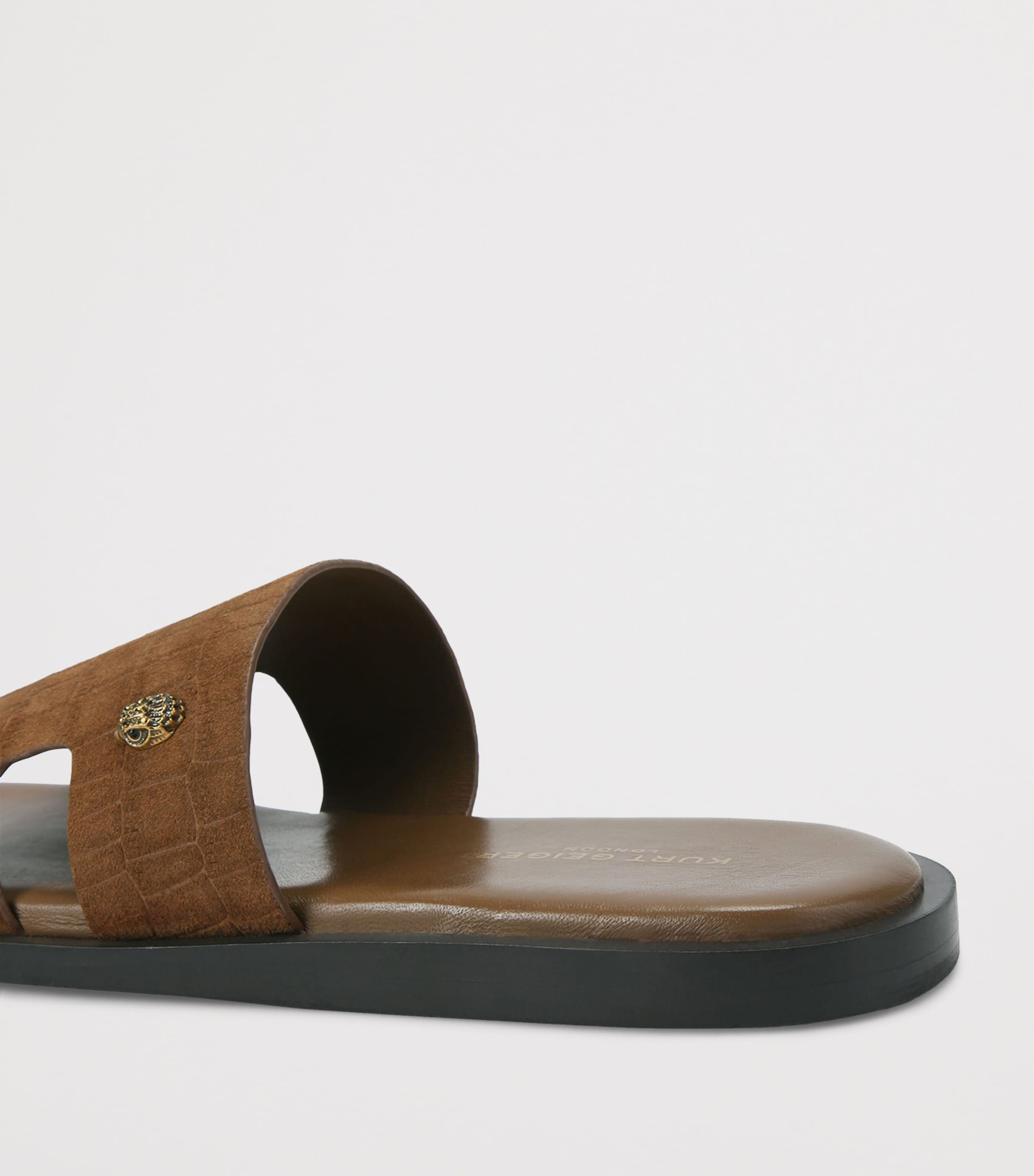 Kurt Geiger London Suede Bond Slides Tan Image 3