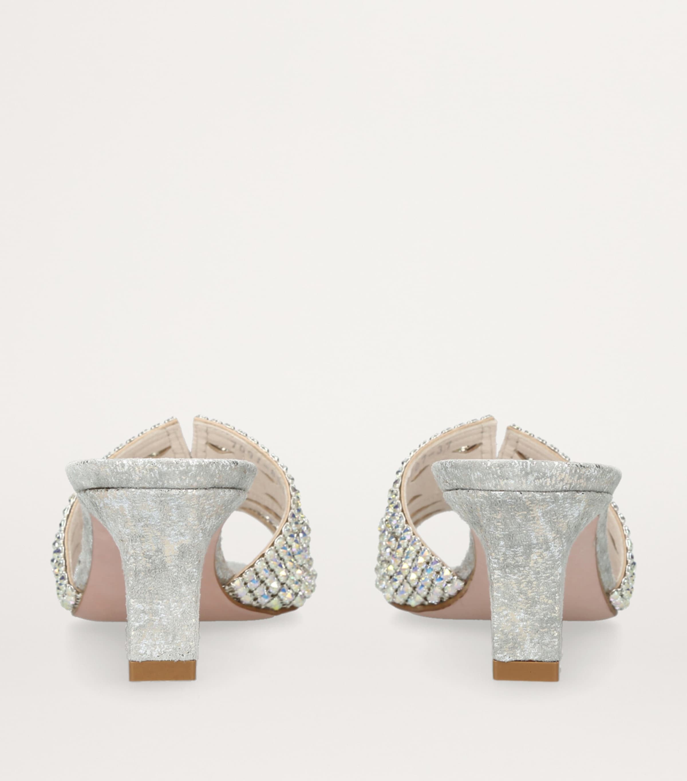Gina Geneva Heeled Mules 55 White Image 2