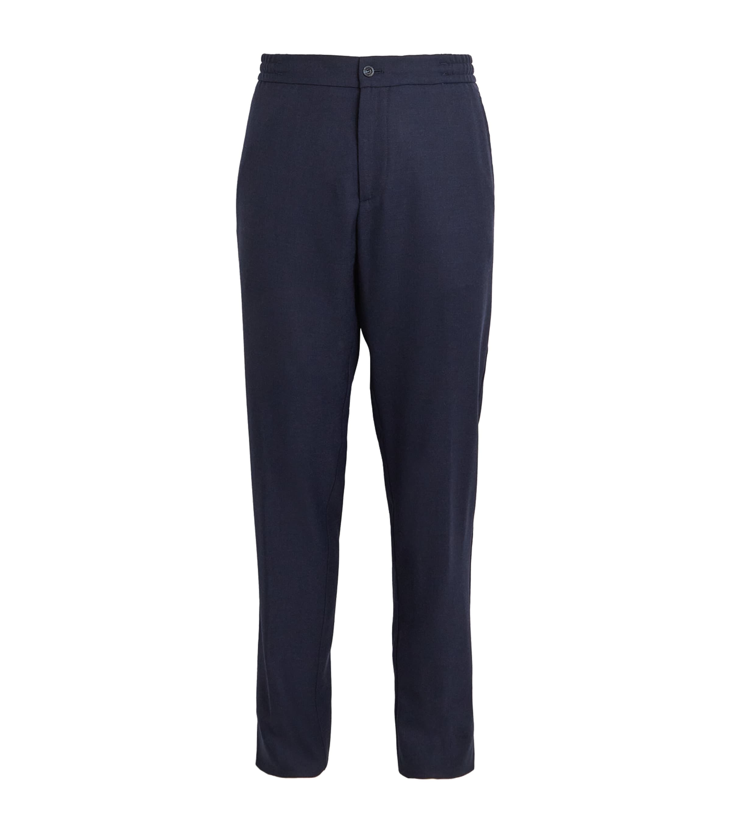 Marco Pescarolo Virgin Wool-cashmere Tailored Trousers In Navy