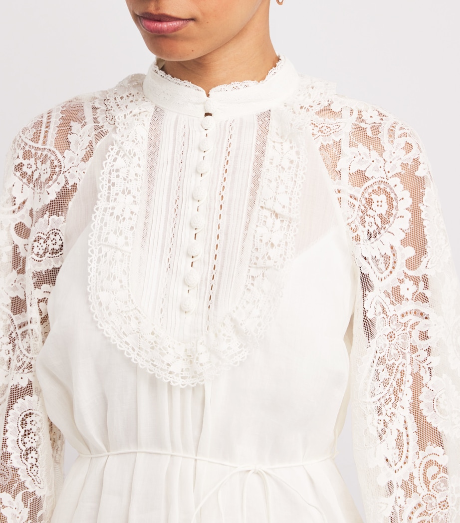 Lace Ascension Midi Dress CRM/CREAM Image 4