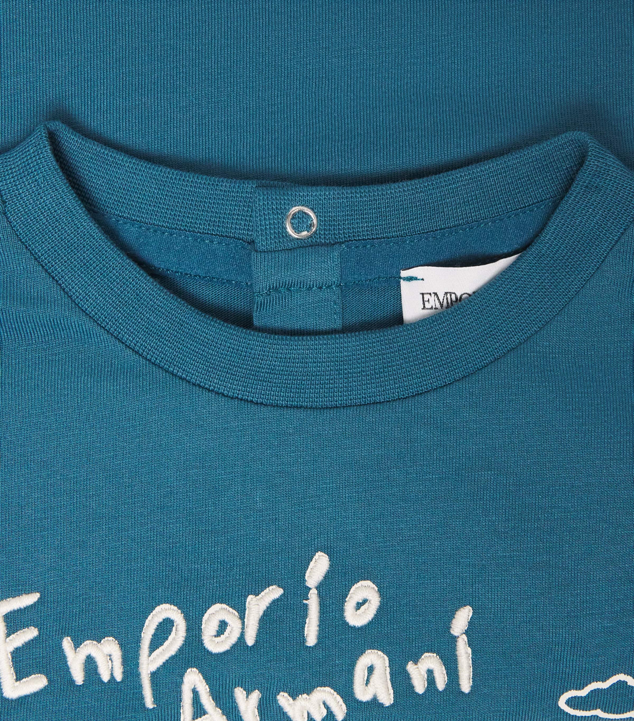 Cotton Beach Print T-Shirt (6-36 Months) MALLARD BLUE Image 3