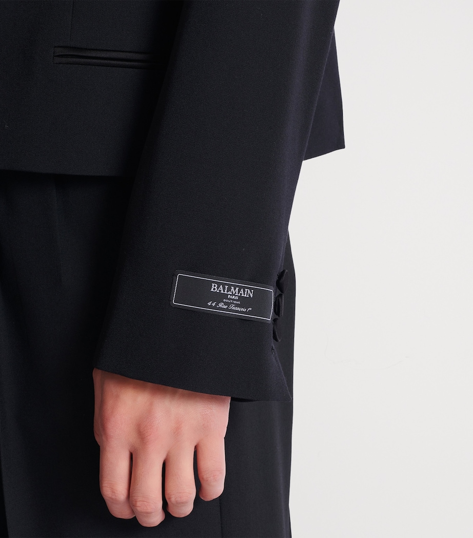 Cropped Wool Blazer EAP NOIR/NOIR Image 8