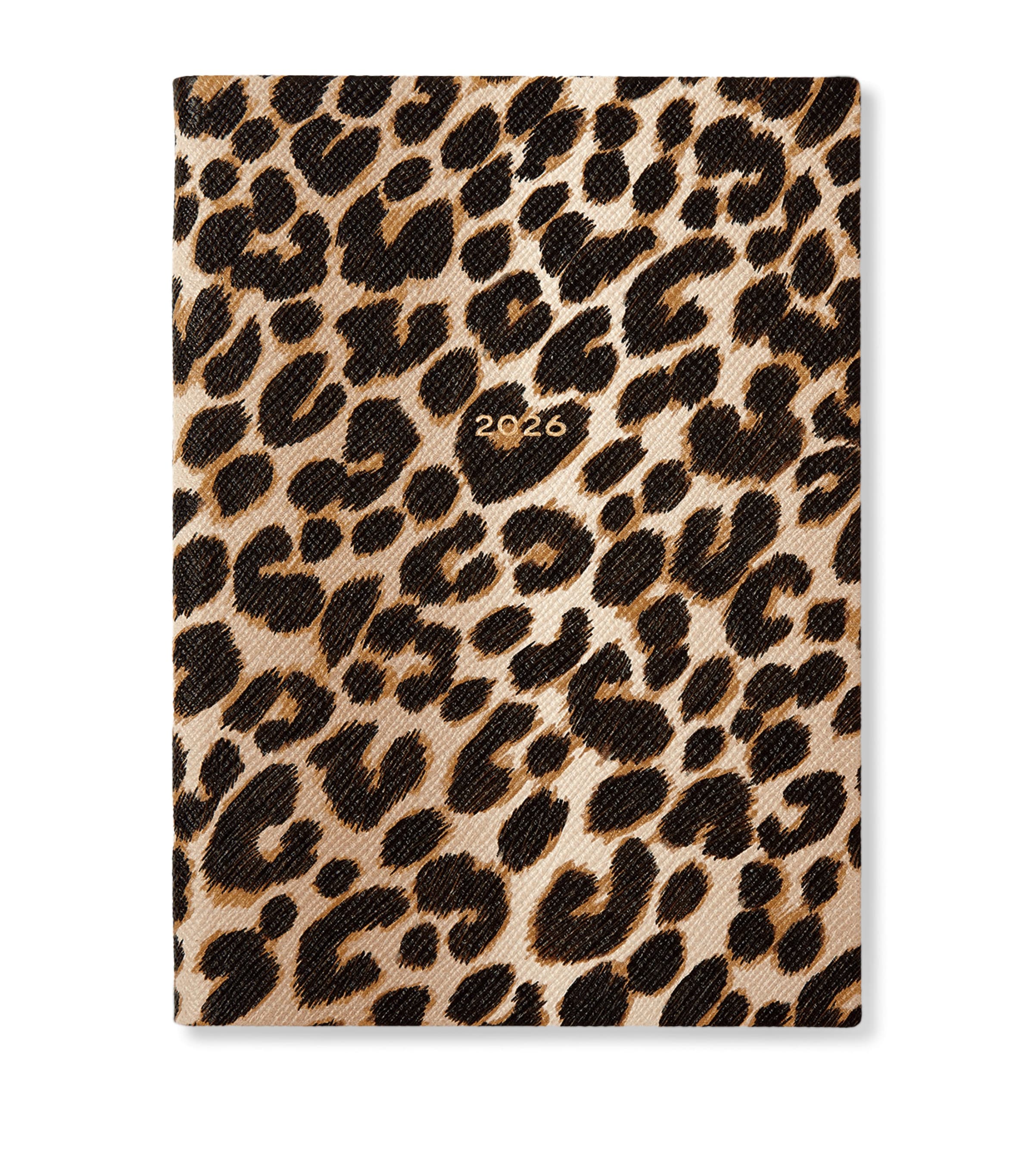 Smythson Panama Leather 2026 Soho Planner In Animal Print