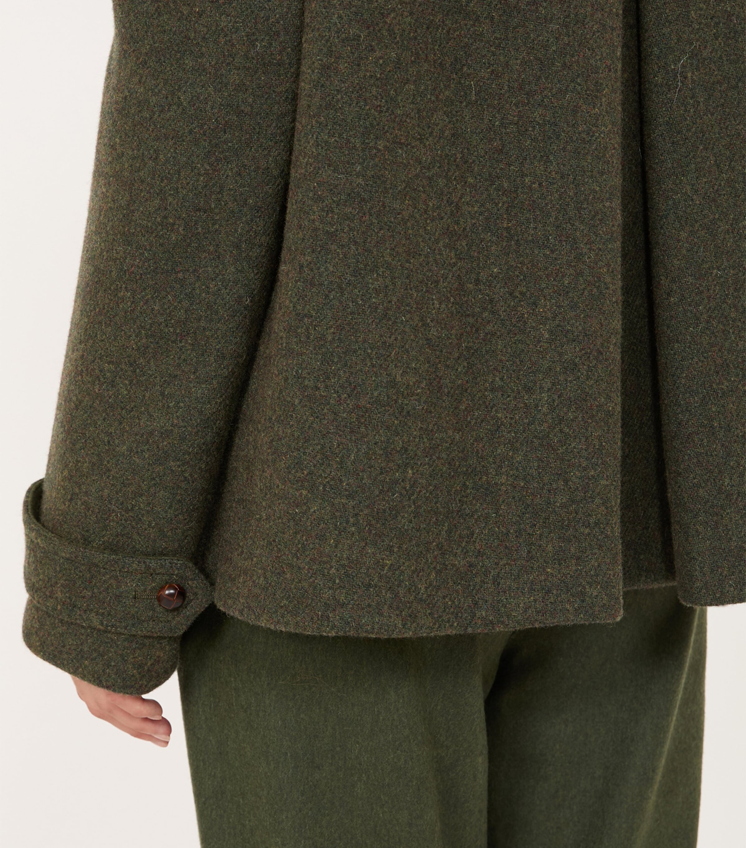 Weekend Max Mara Womens Virgin Wool-Blend Coat Sage Green Image 7