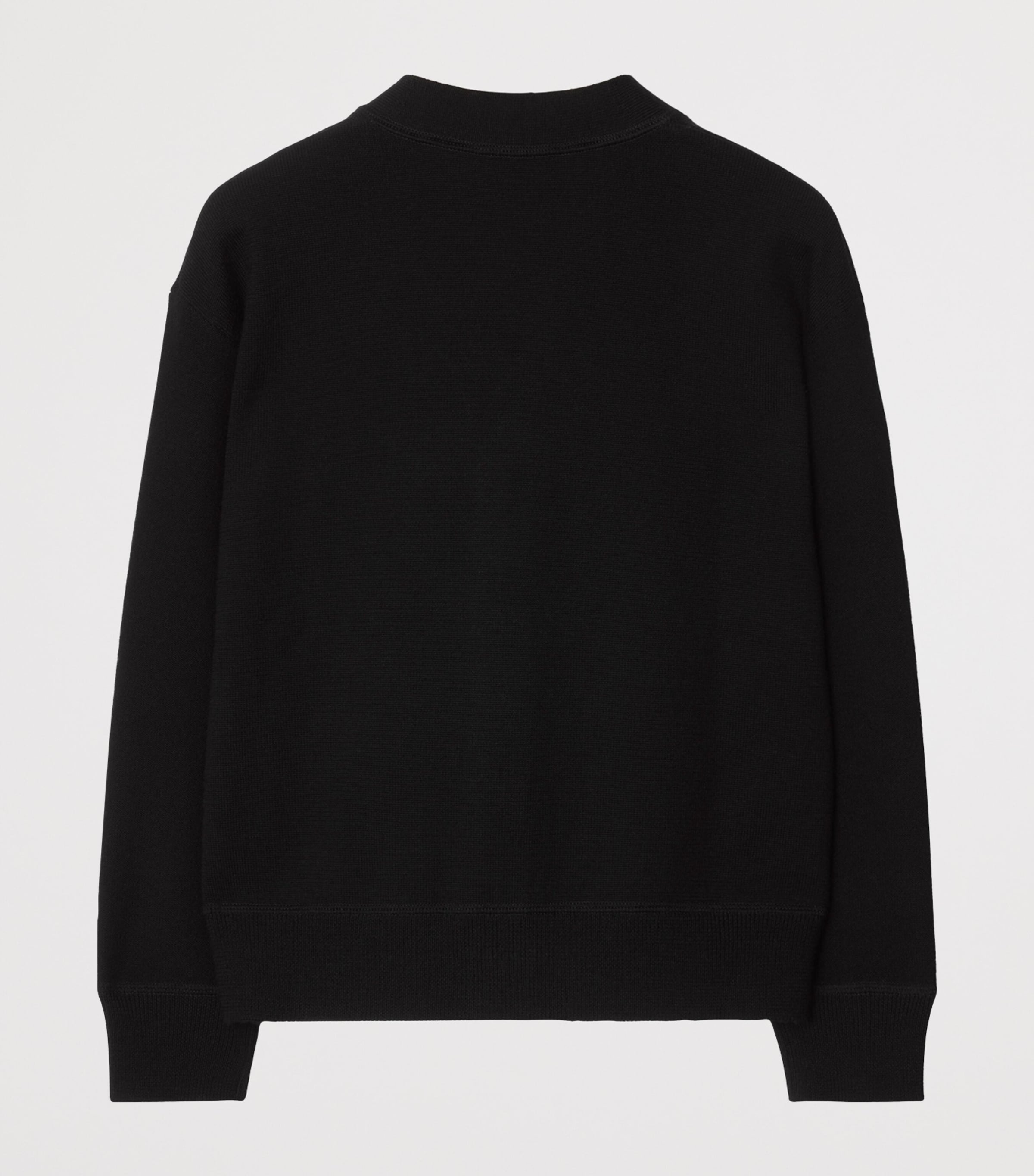 Wool Check Label Cardigan (3-12 Years) BLACK Image 2