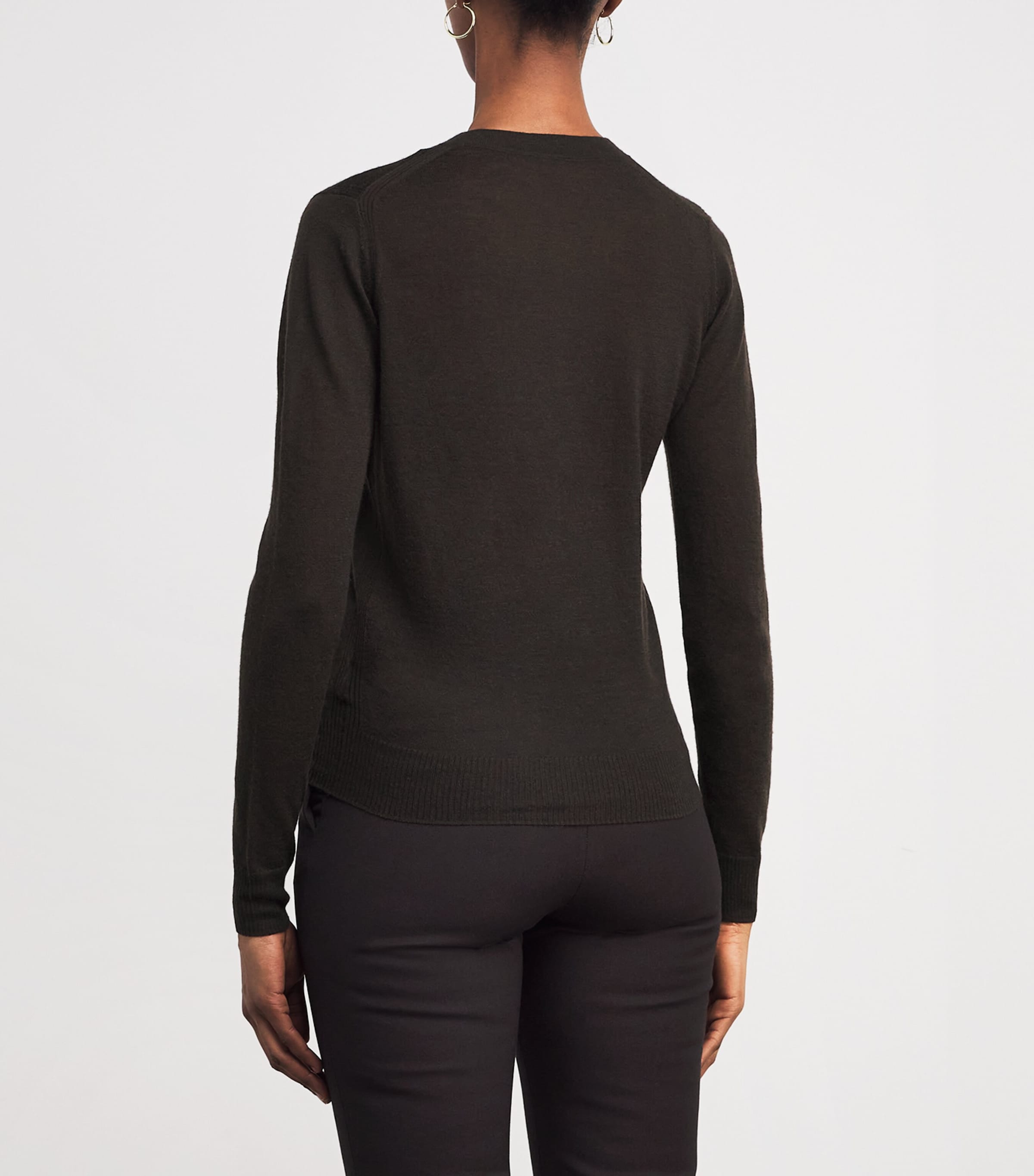 Cashmere Cashair Gillies Henley Sweater COCOA Image 4