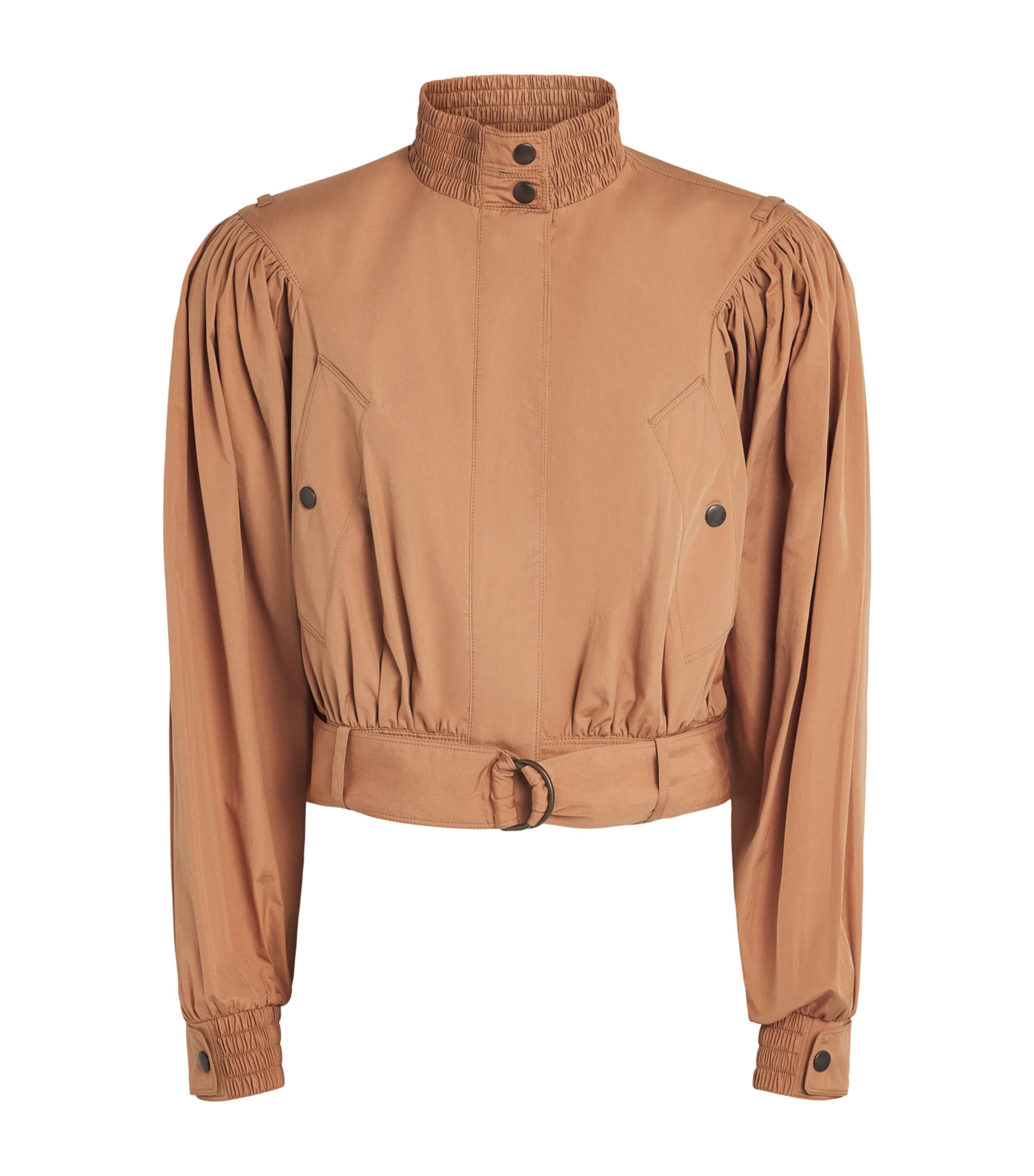 Chloé Womens Organic Cotton Poplin Jacket Reef Shell Image 1