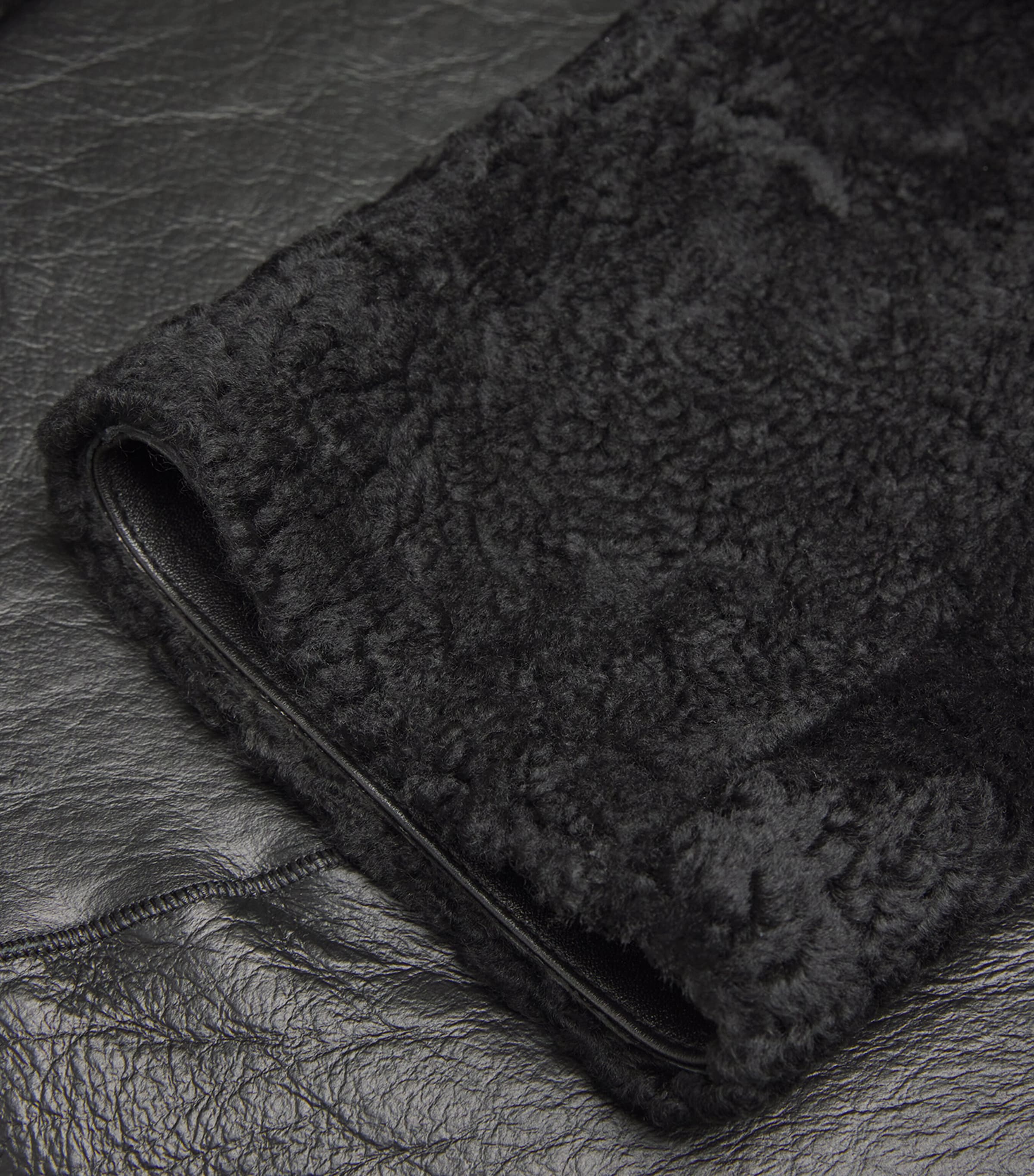 Shearling Teddy Jacket BLACK 001 Image 5