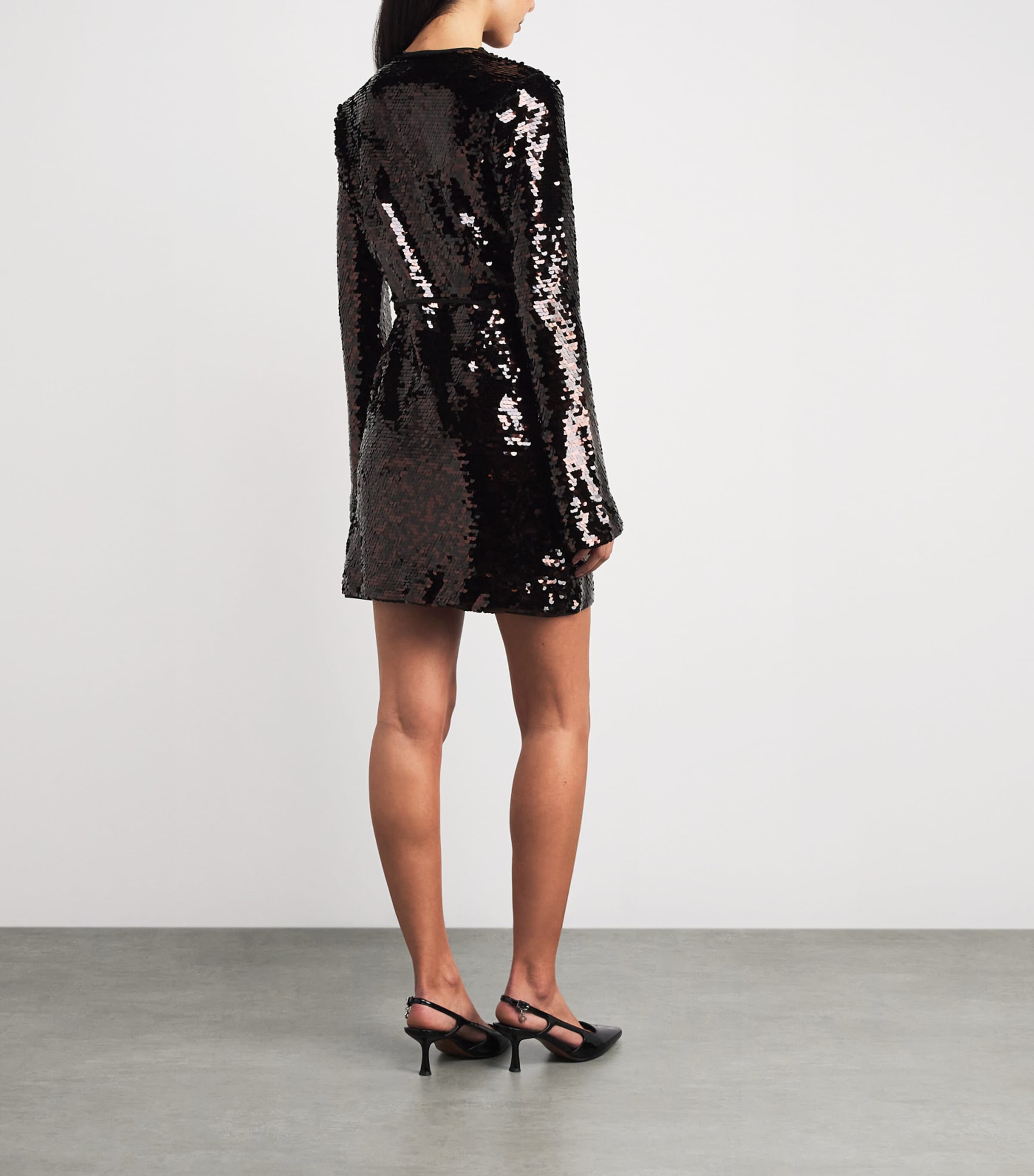 Sequin Fifi Mini Dress ESPRESSO/BLACK Image 3