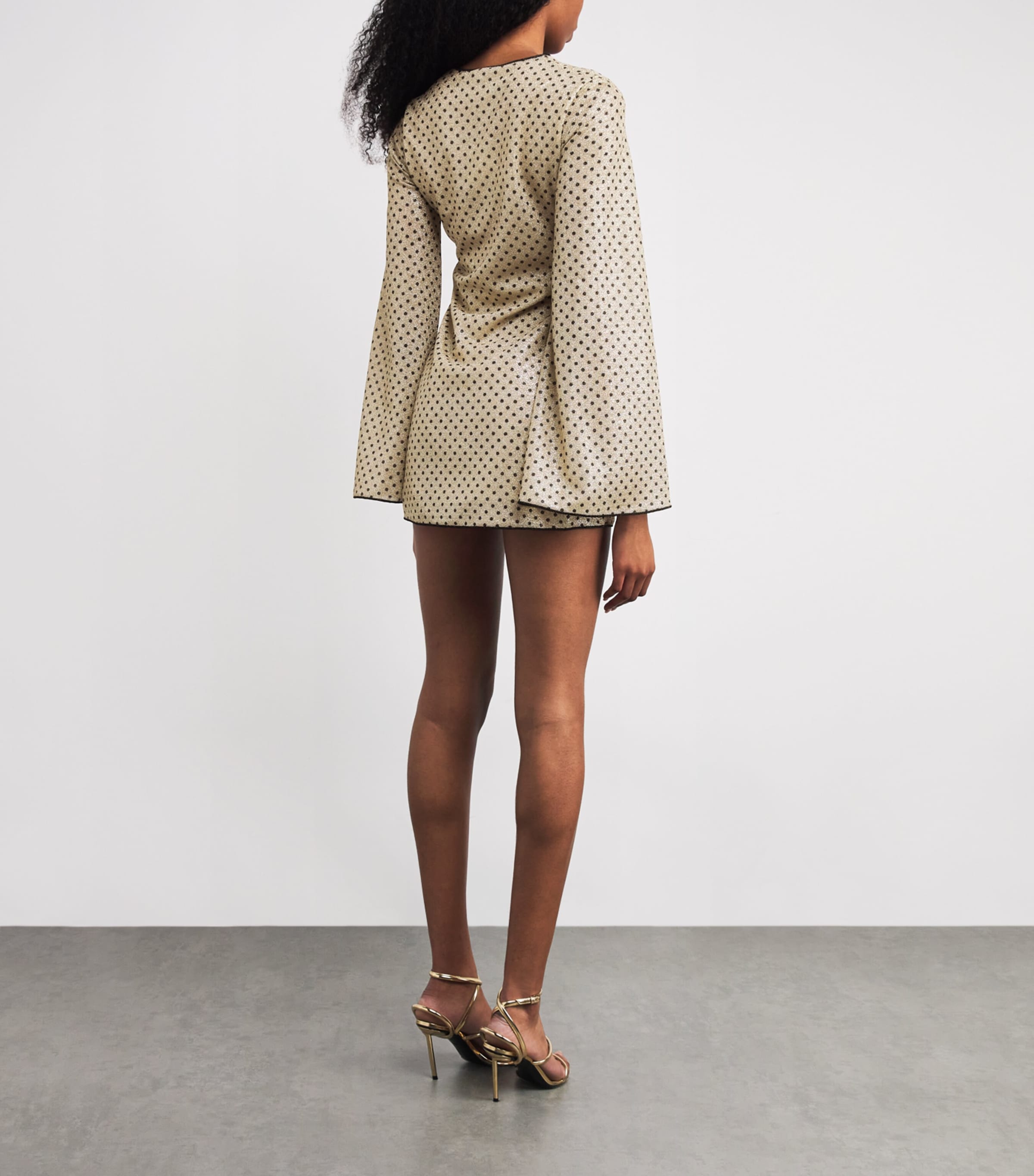 Rose Lumière Kaftan Mini Dress BLACK POIS Image 3