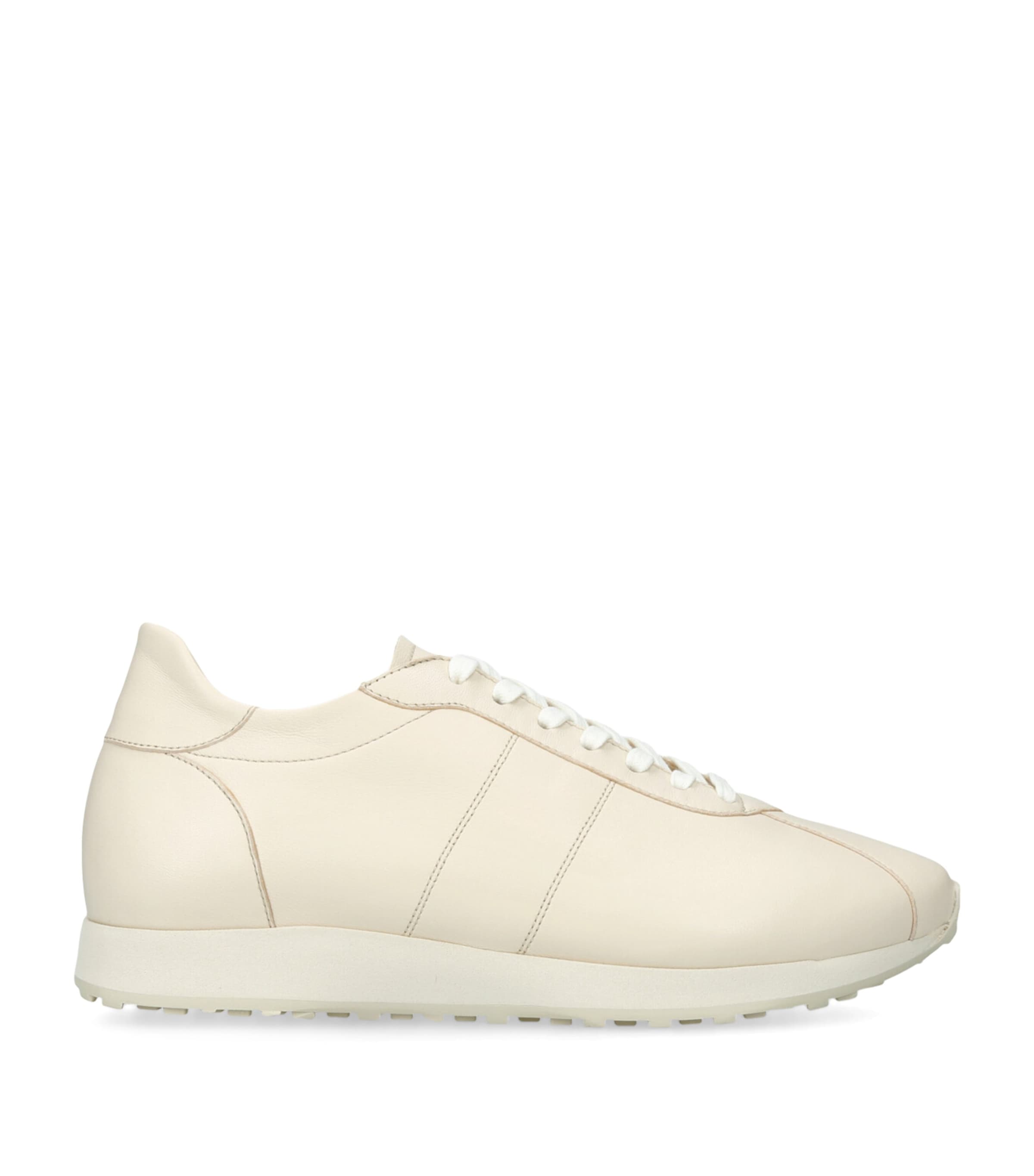 The Row Mica Leather Sneakers In White