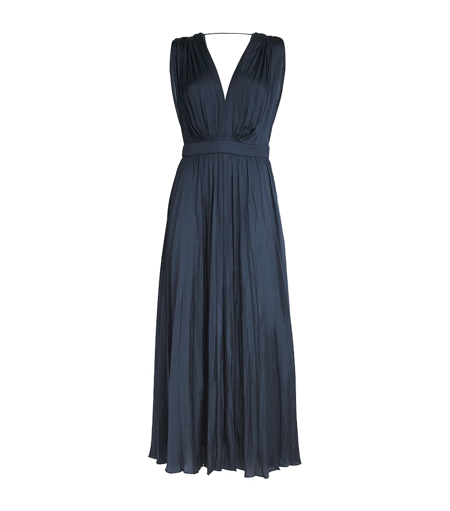Revillou Pleated Midi Dress NAVY Image 1
