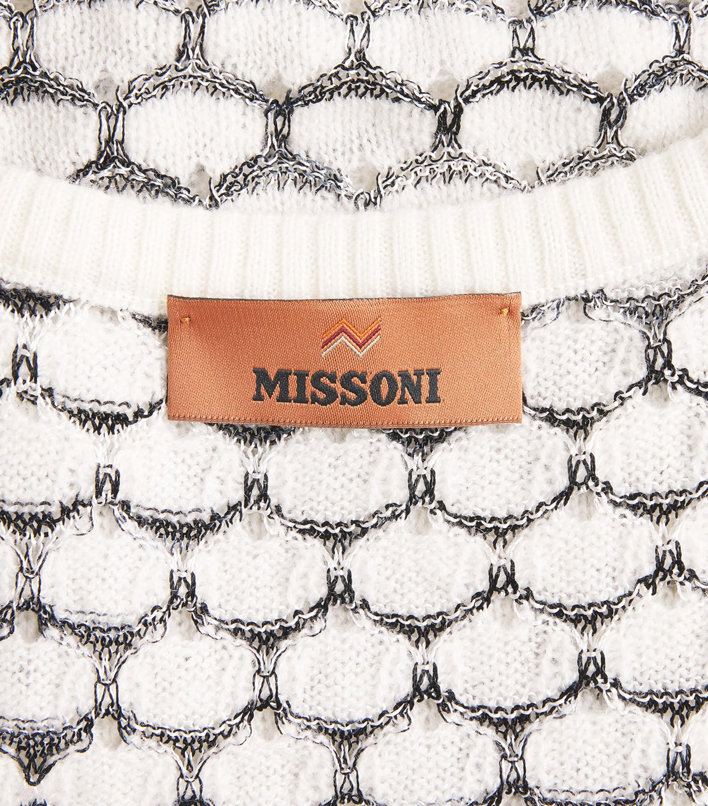 Cashmere-Blend Mesh Tank Top S01KQ WHITE BASE Image 5