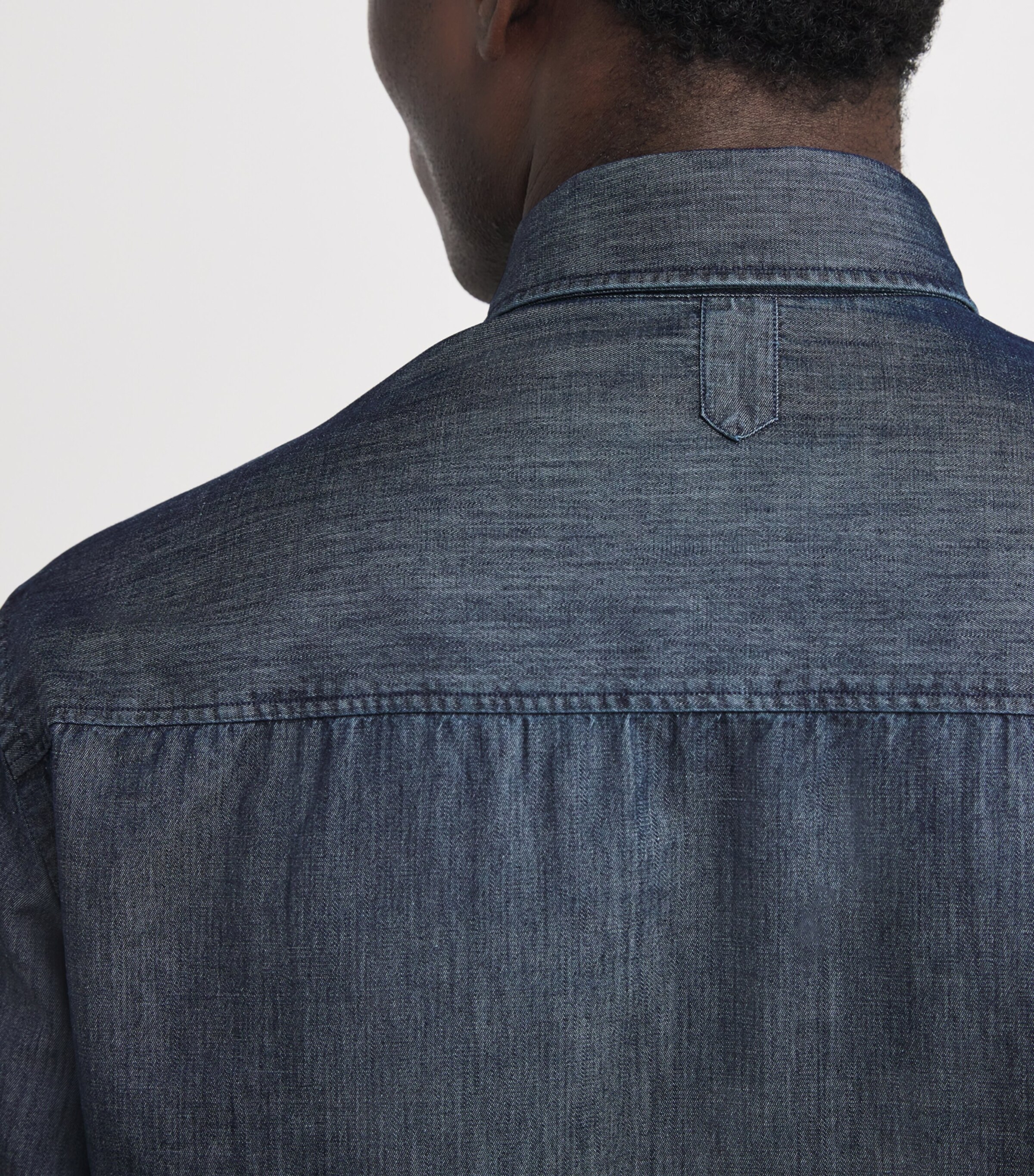 Canali Mens Silk-Cotton Shirt Image 6