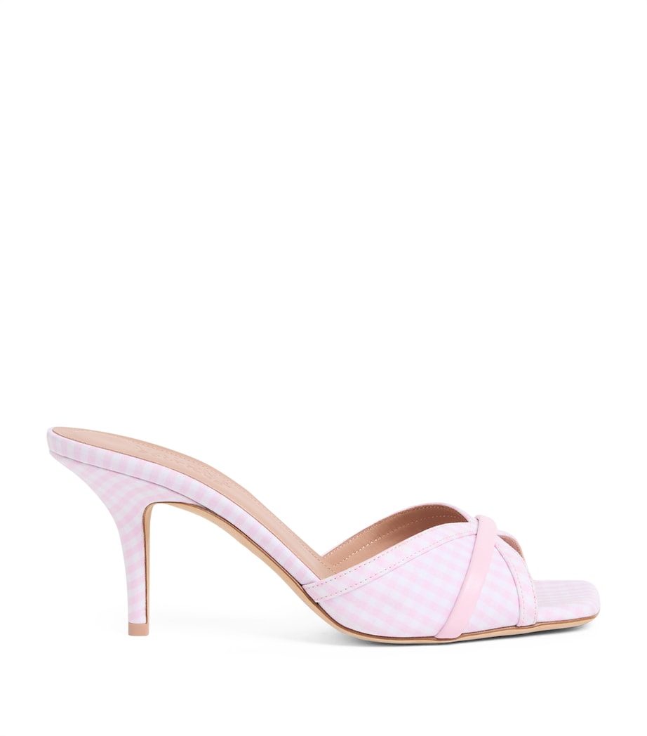 Cotton-Leather Perla Heeled Sandals 70 - Image 1