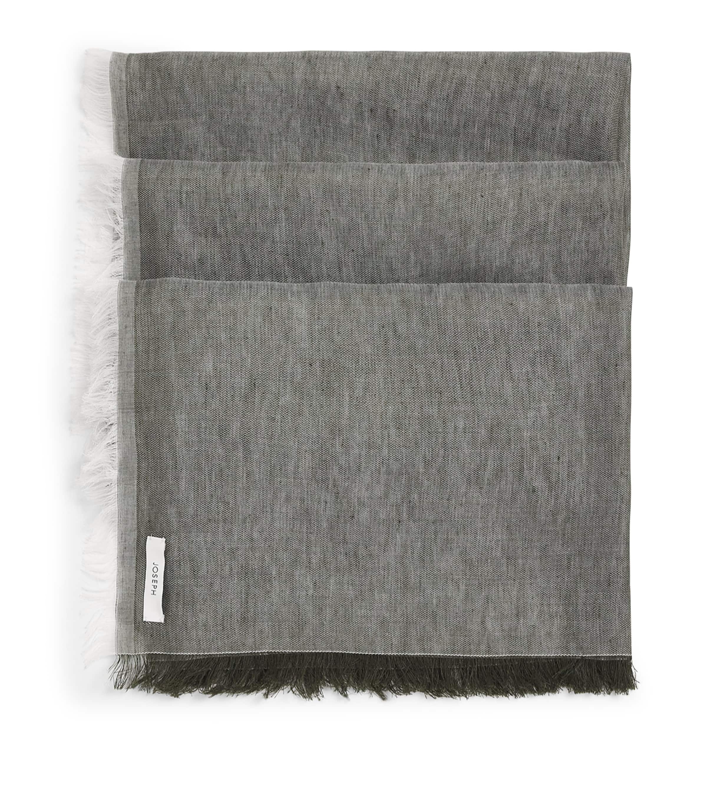 Joseph Linen-Blend Fern Scarf Palm Leaf Image 1