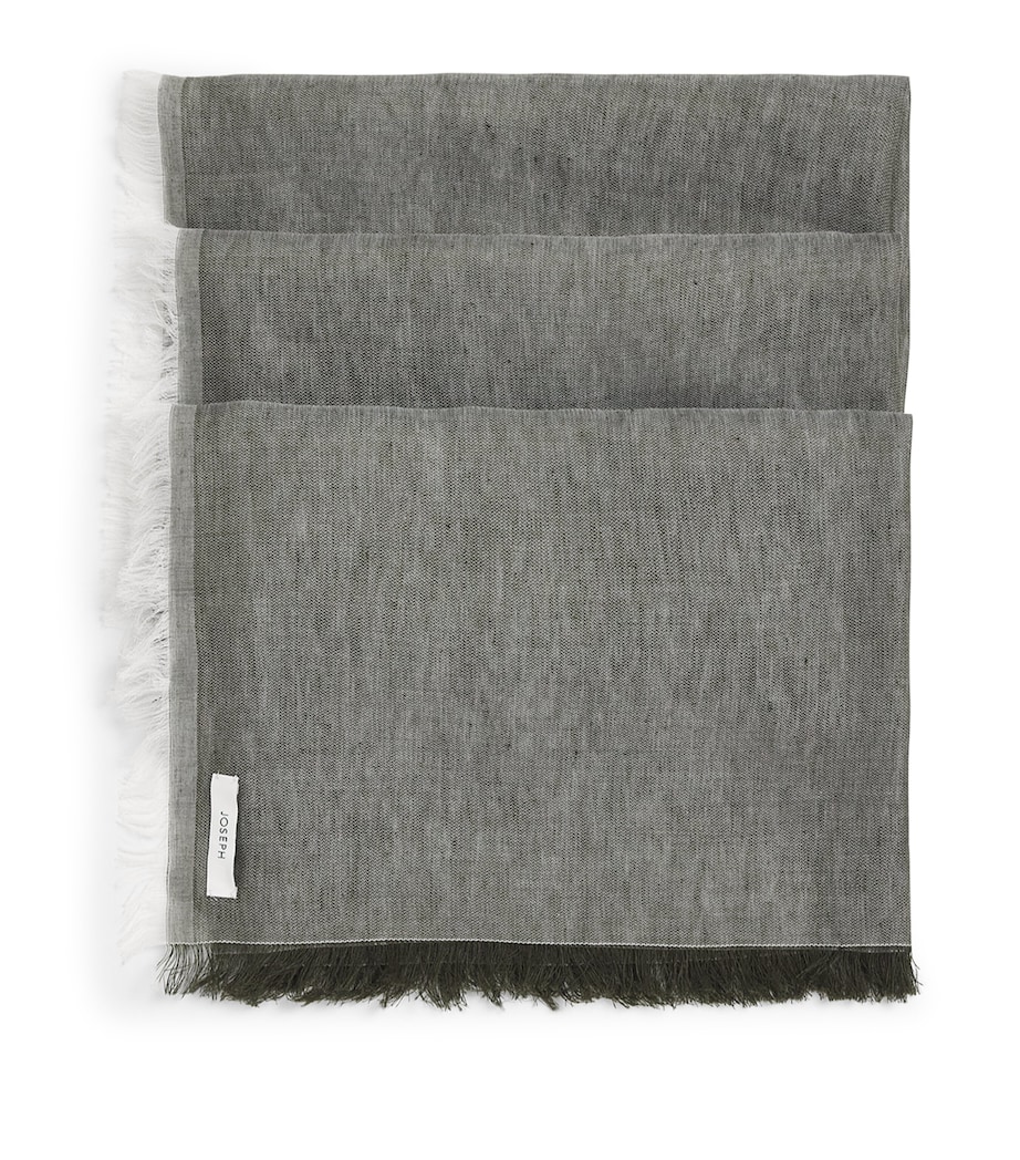 Joseph Linen-Blend Fern Scarf Palm Leaf Image 1