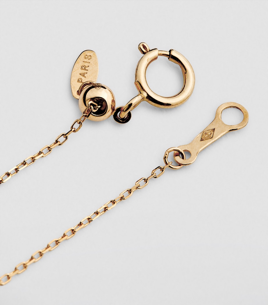 Yellow Gold and Diamond Around the Words Mama Bracelet GOLD Image 5