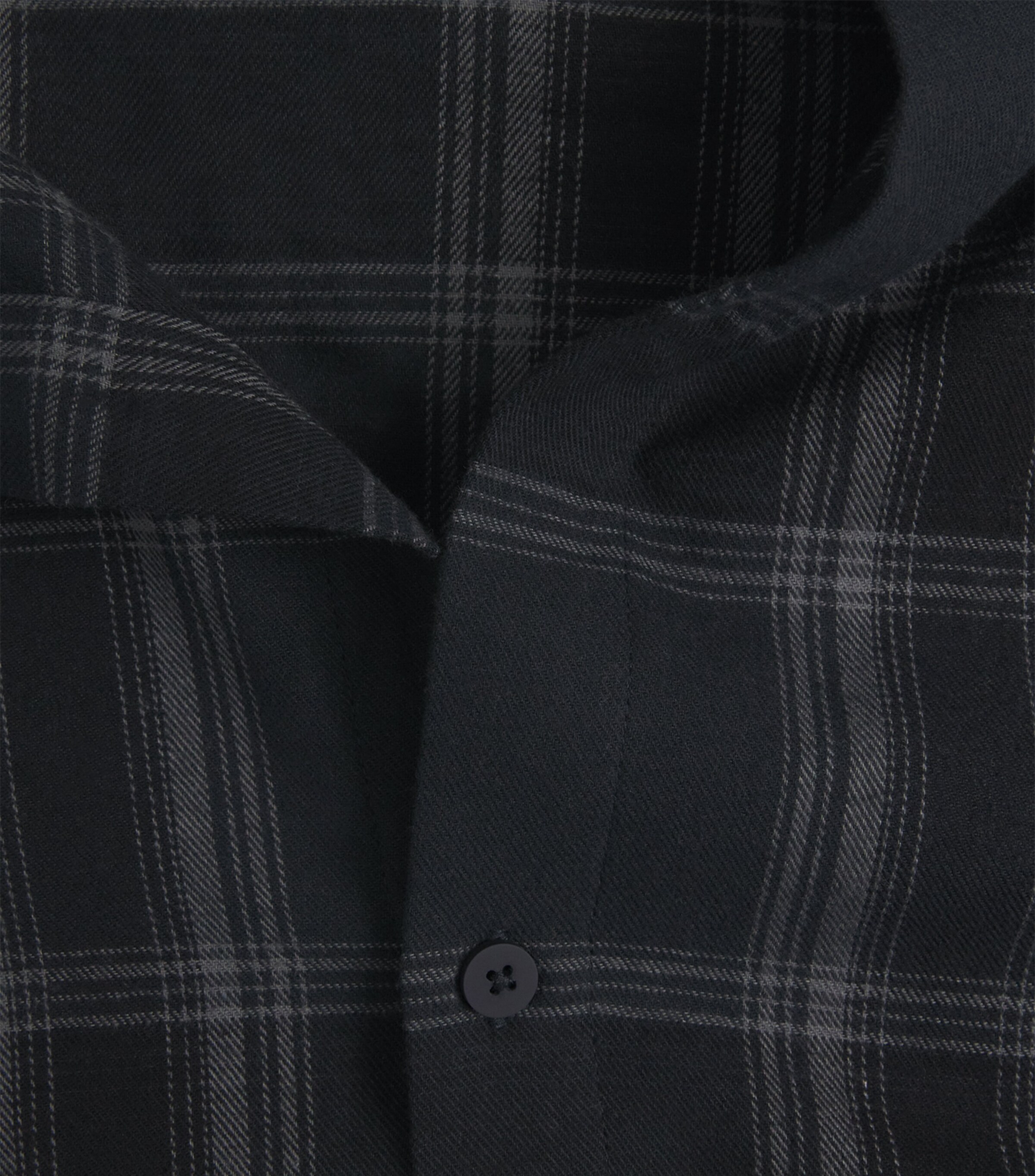 FEAR OF GOD ESSENTIALS Mens Flannel Check Shirt Vintage Blk Pld Image 6