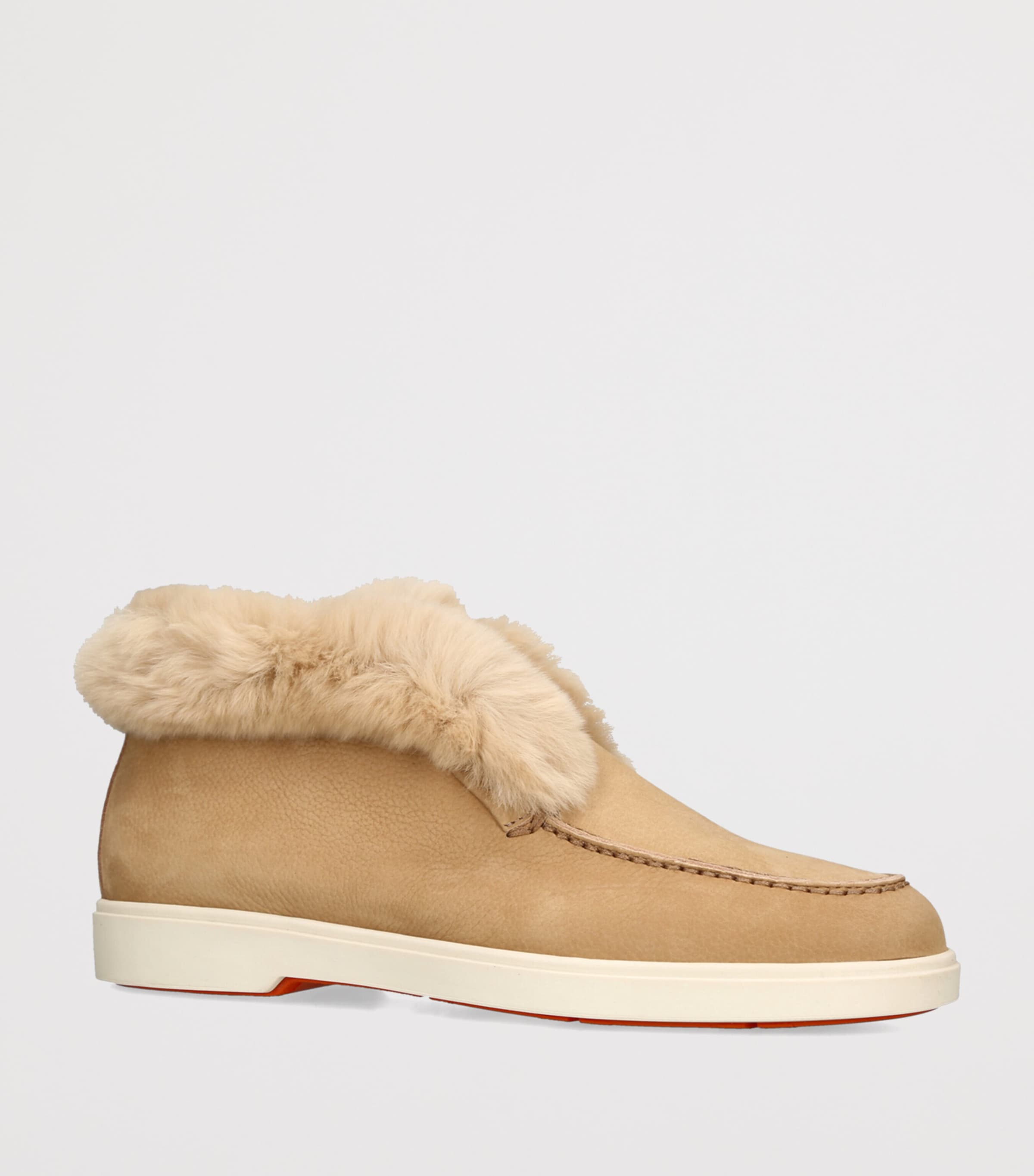 Santoni Suede Hadeel Ankle Boots Tan Comb Image 2