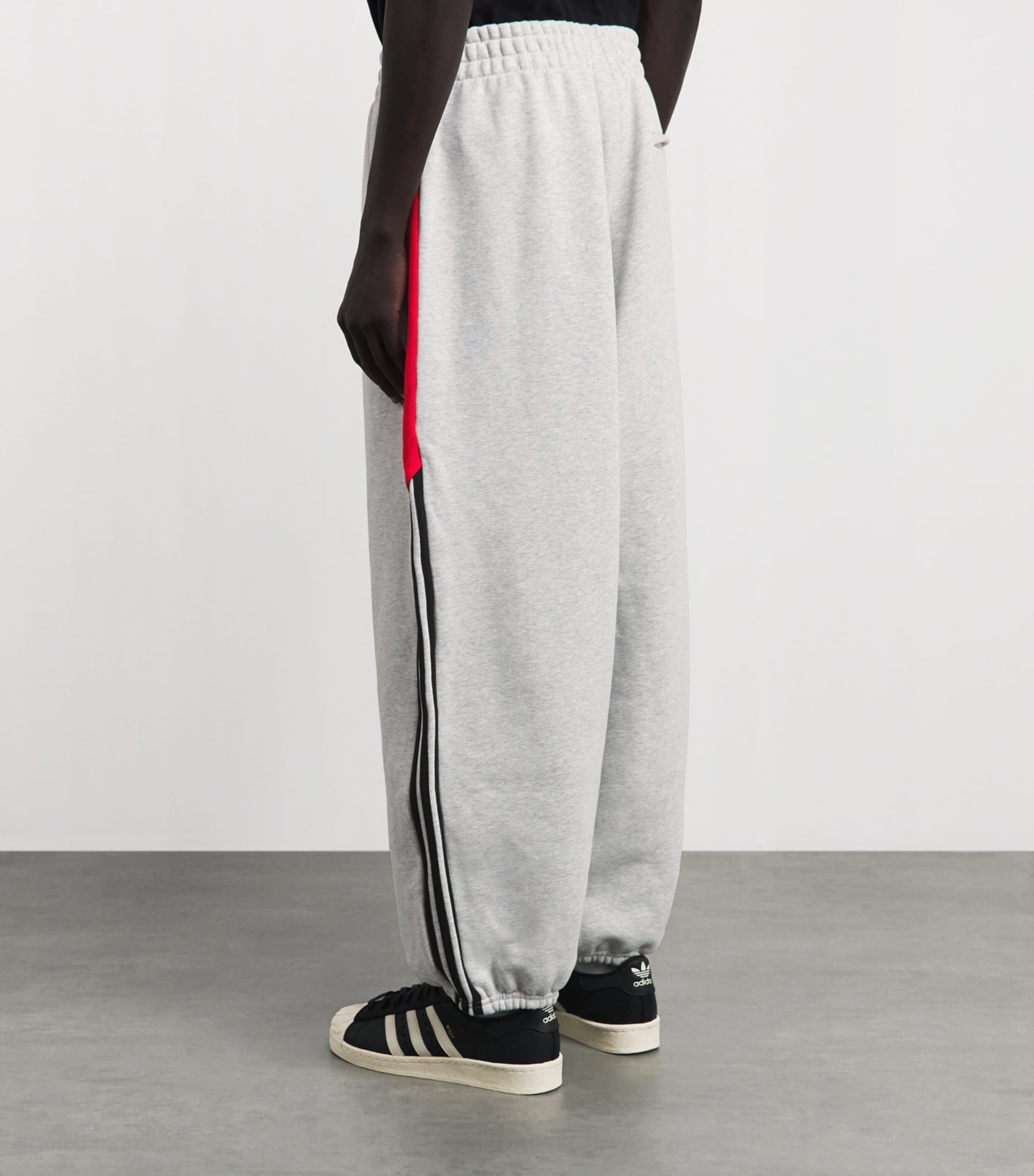 Willy Chavarria Mens x adidas Originals Logo Sweatpants Lgrey Image 5