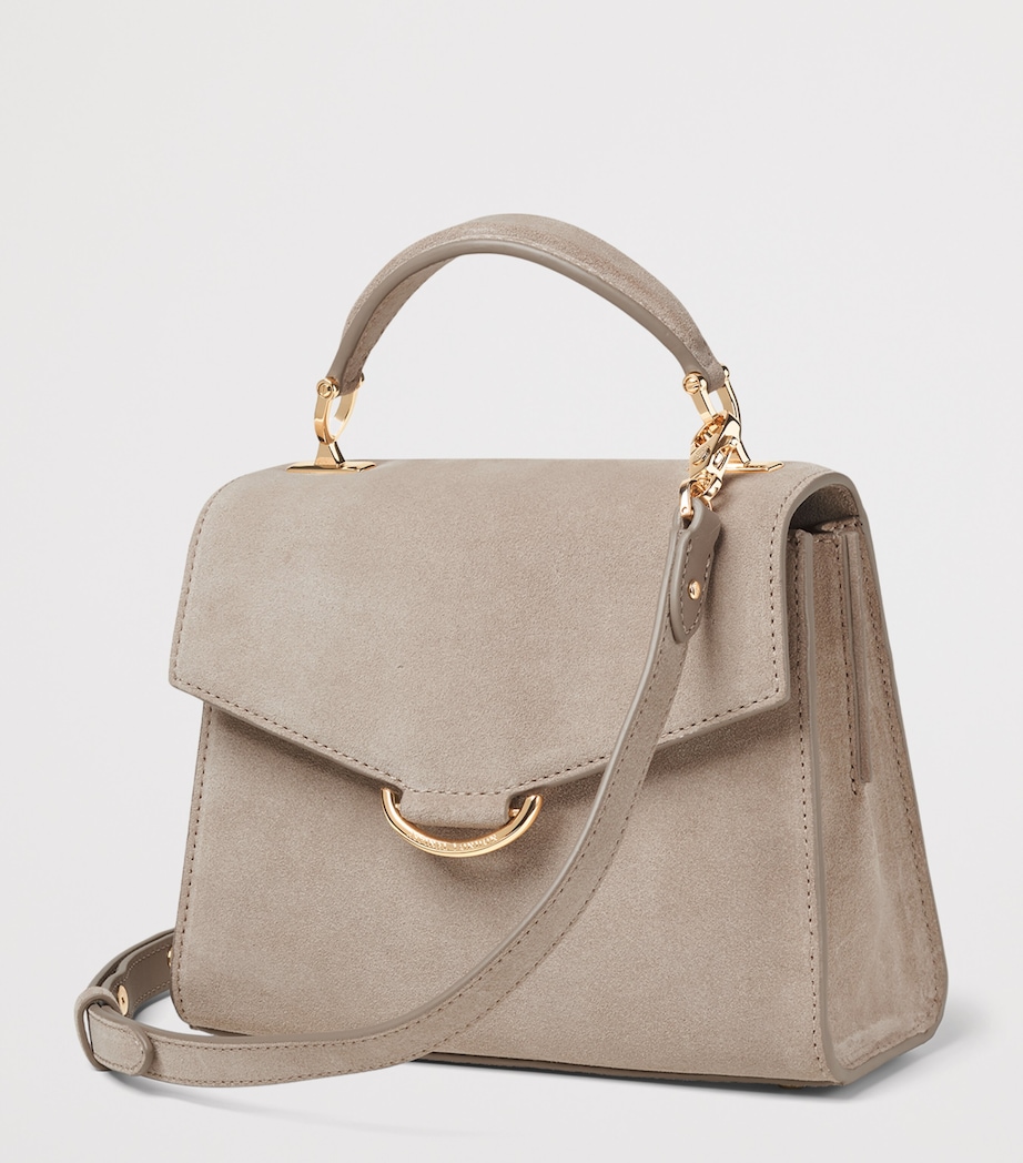 Aspinal Of London Midi Suede Mayfair 3 Top-Handle Bag Moleskin Image 3