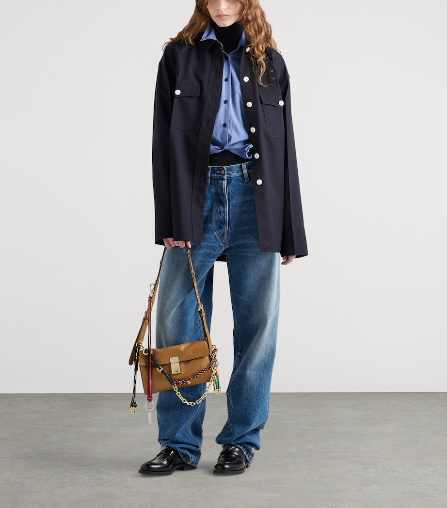 Small Leather Soft Sound Shoulder Bag F02Z8 Image 2