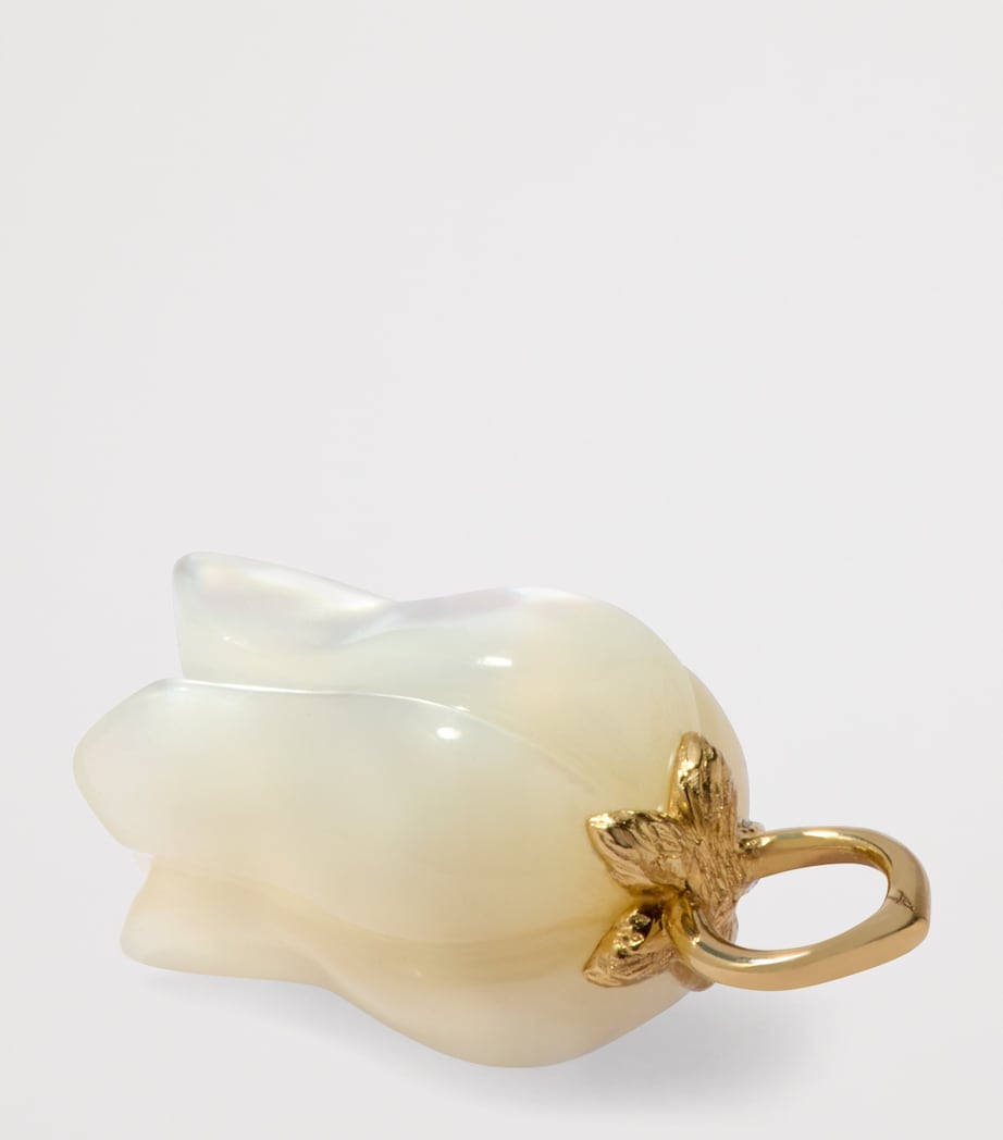 Yellow Gold, Diamond and Pearl Earring Drops YELLOW GOLD Image 2