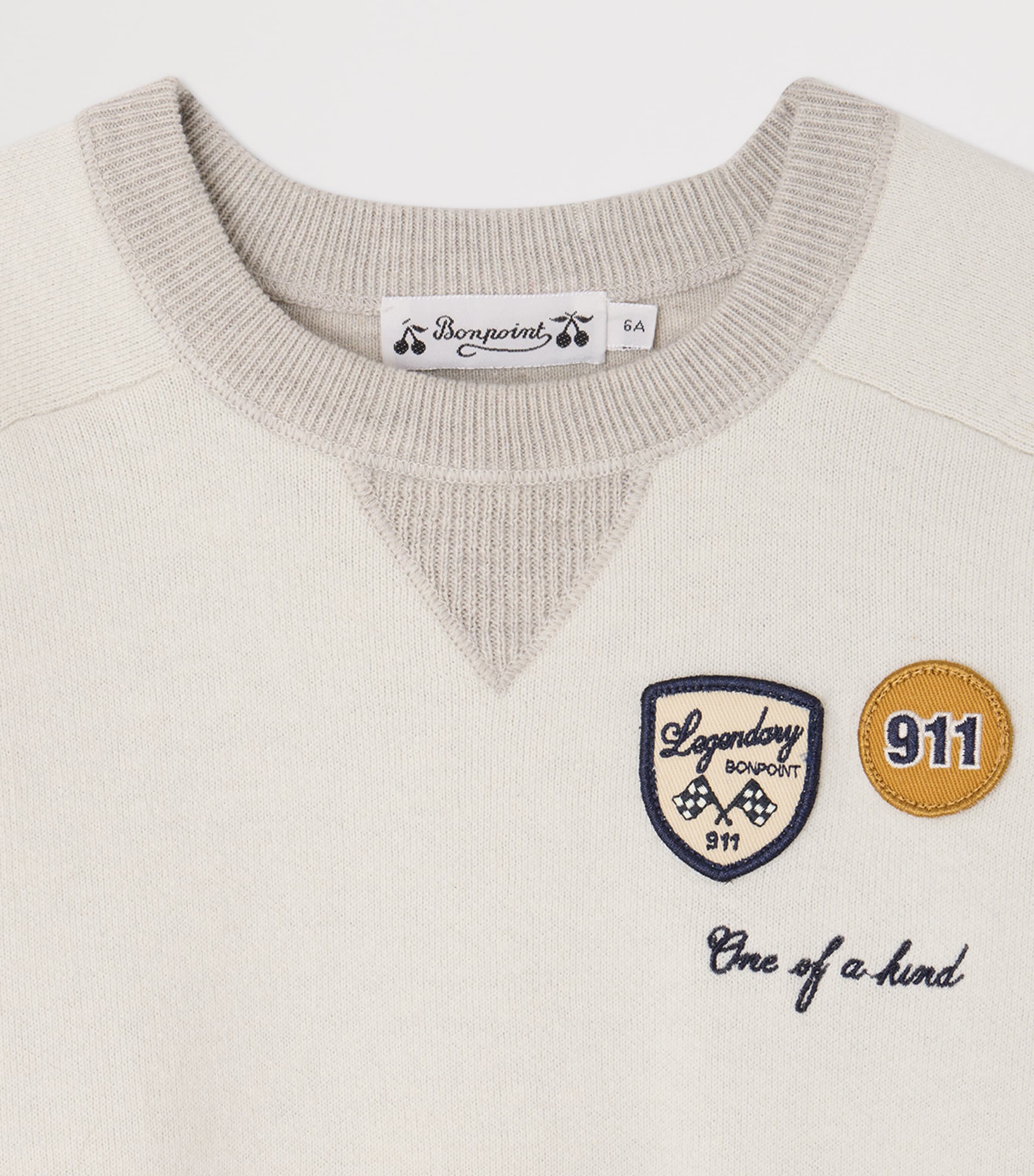Bonpoint x Porsche Sweater (10-14 Years) Upb Blanc Lait Image 3