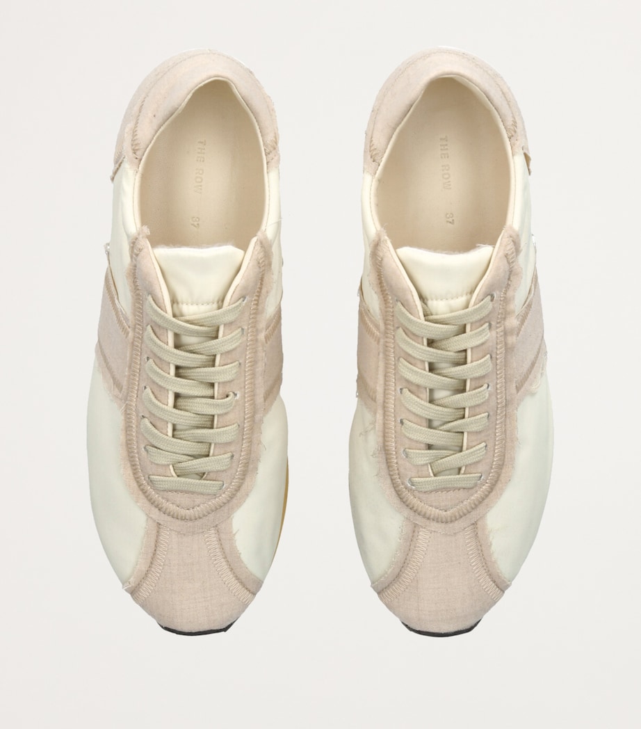 The Row Moveo Mica Low-Top Sneakers Beige Comb Image 4