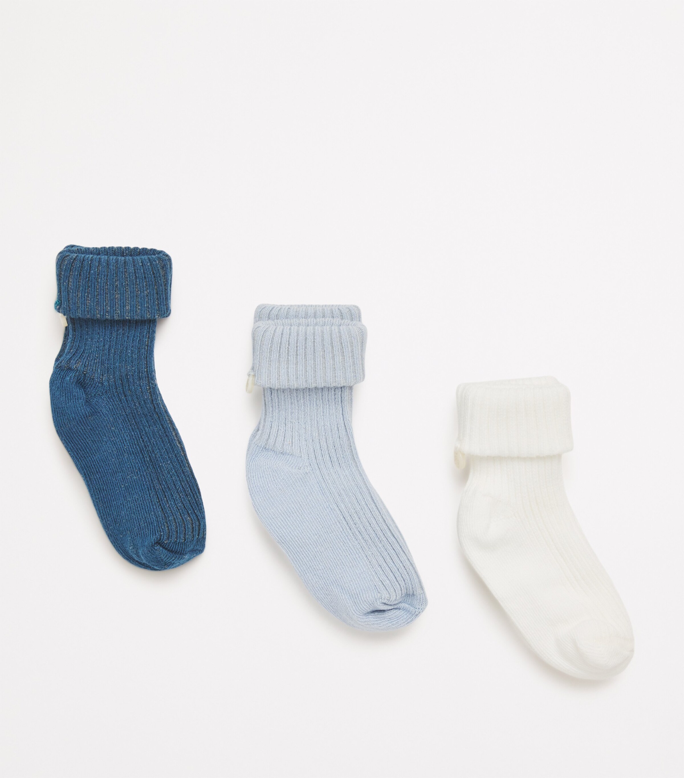 Tartine et Chocolat Set of 3 Cotton-Blend Knitted Socks (13-18 months) Bleu Cï¿½leste Image 2