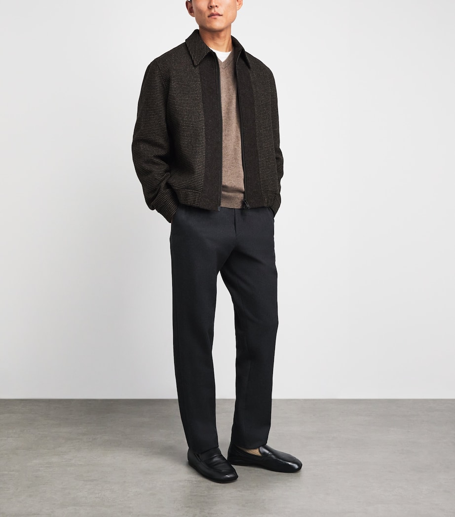 Oliver Spencer Mens Houndstooth Renbourne Jacket Brown Image 2