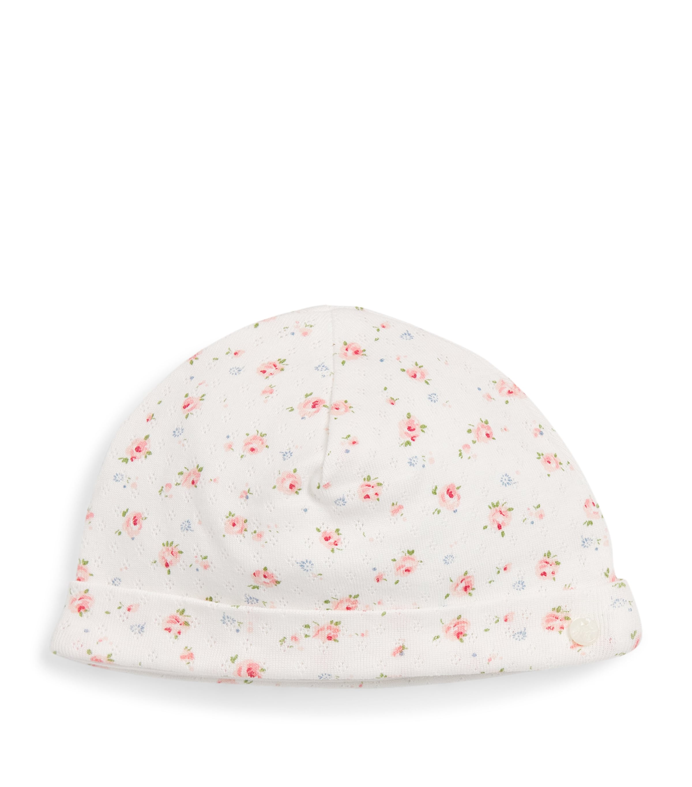 Cotton Floral Beanie 13NACRE Image 1