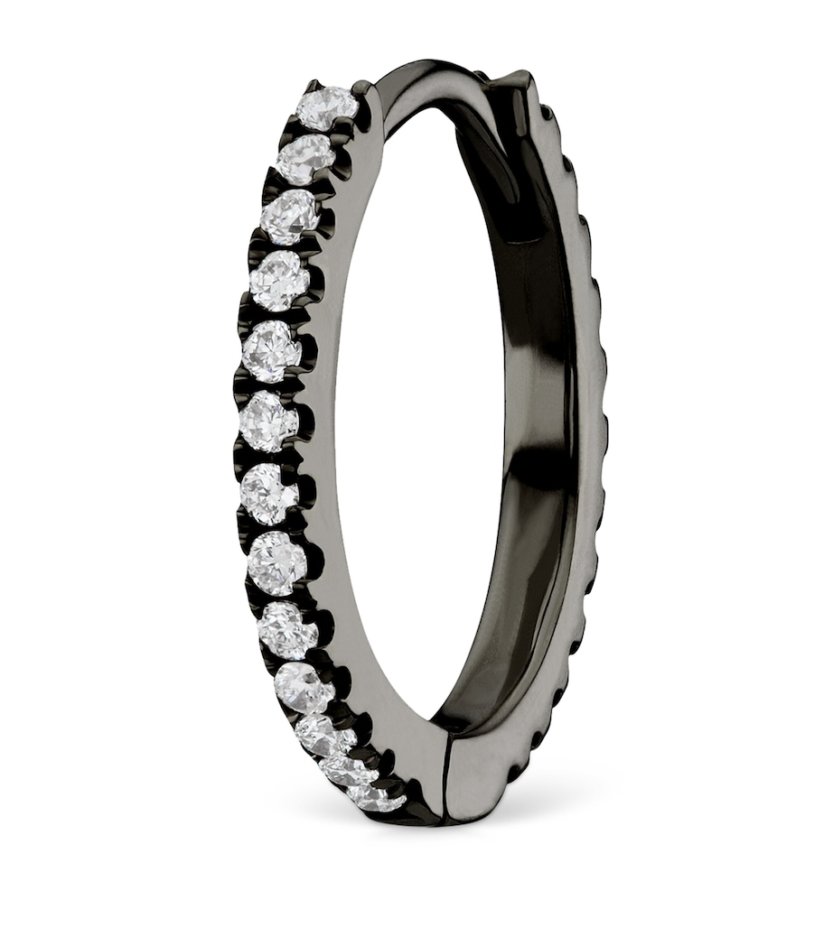 Black Gold and Diamond Eternity Ring Earring (9.5mm) BLACK GOLD Image 1